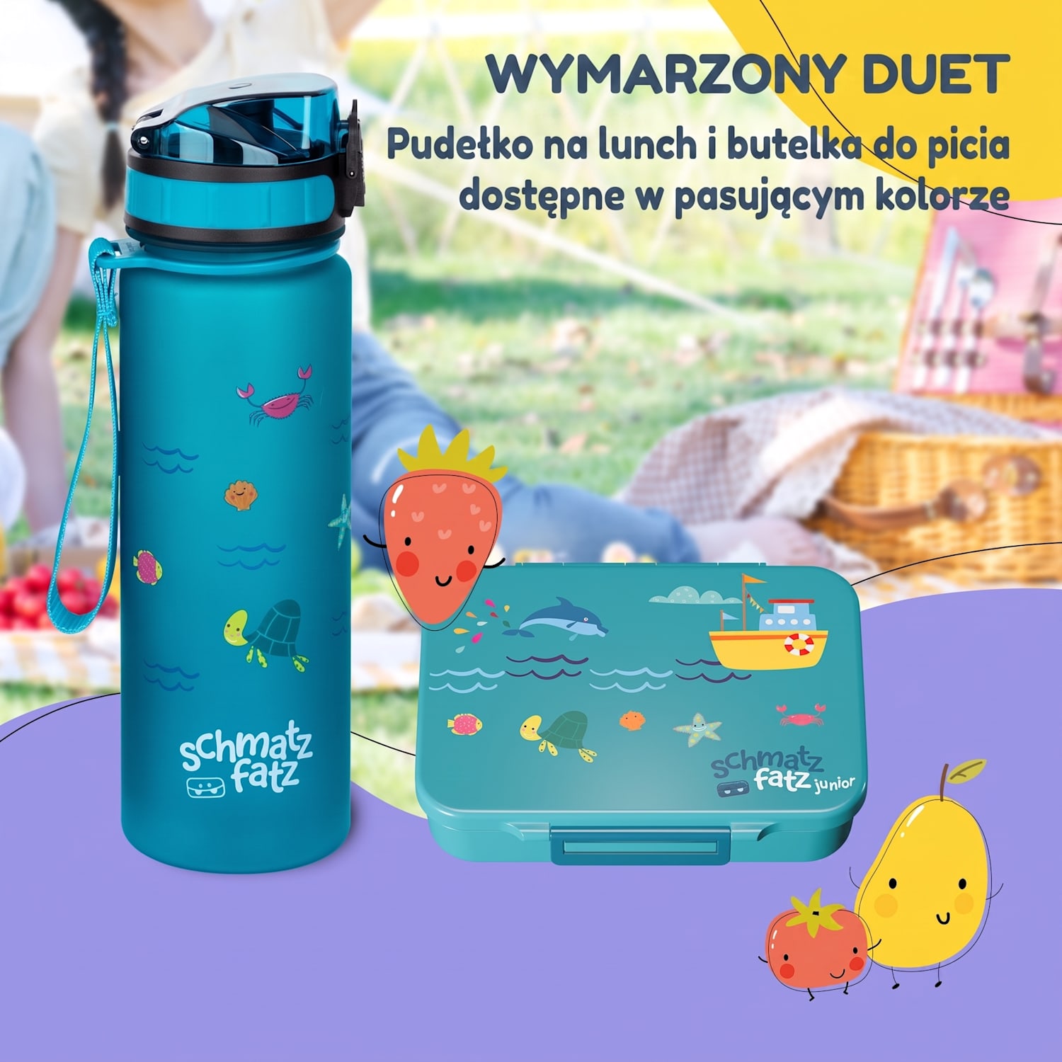 Schmatzfatz śniadaniówka z 6 komorami Petrol Sea