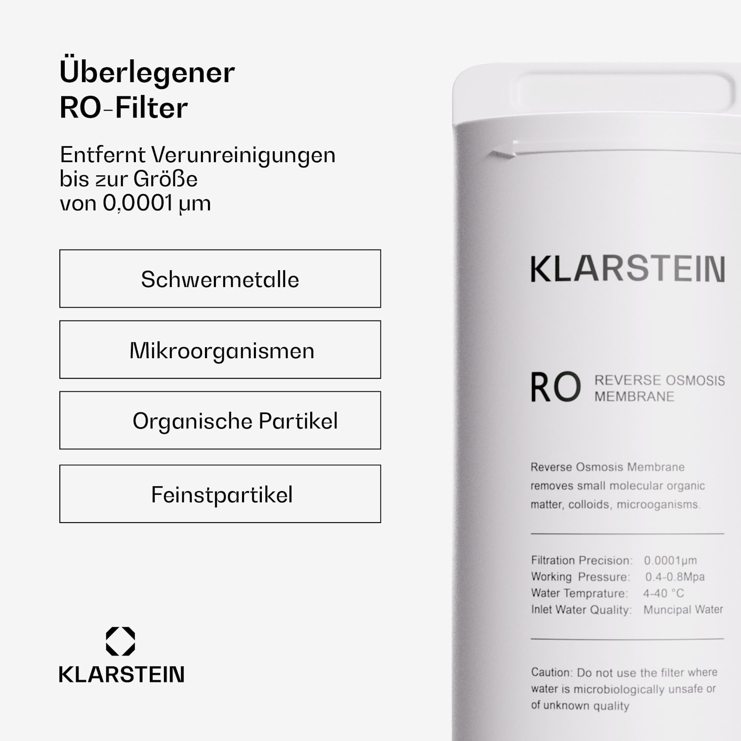 PureFina 400 - Filtro RO, accessorio/pezzo di ricambio, a osmosi inversa, 400 GPD 1500 L/giorno 