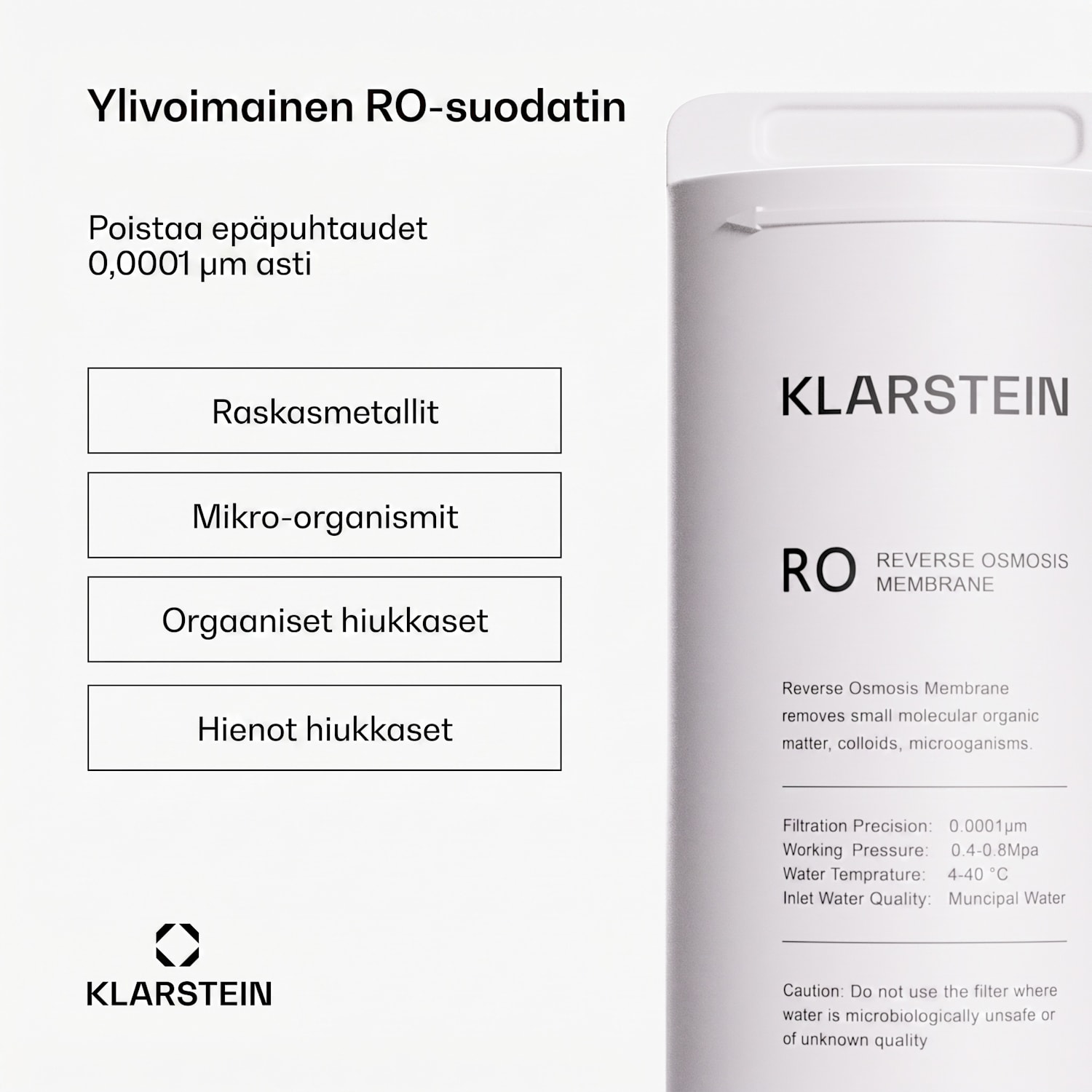 PureFina 400 RO-suodatinvaraosa / vaihtosuodatin käänteisosmoosille 400 GPD 1500 L/d 