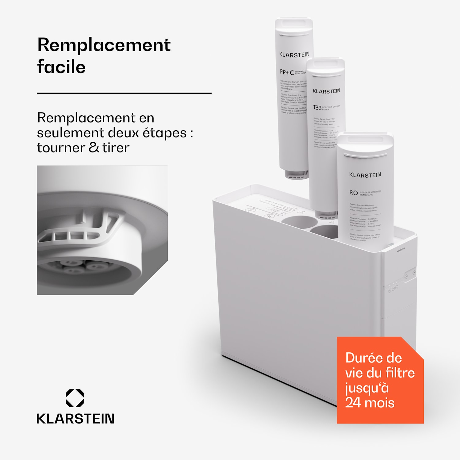 filtre PureFina 400 RO accessoire / remplacement osmose inverse 400 GPD 1500 L/j 