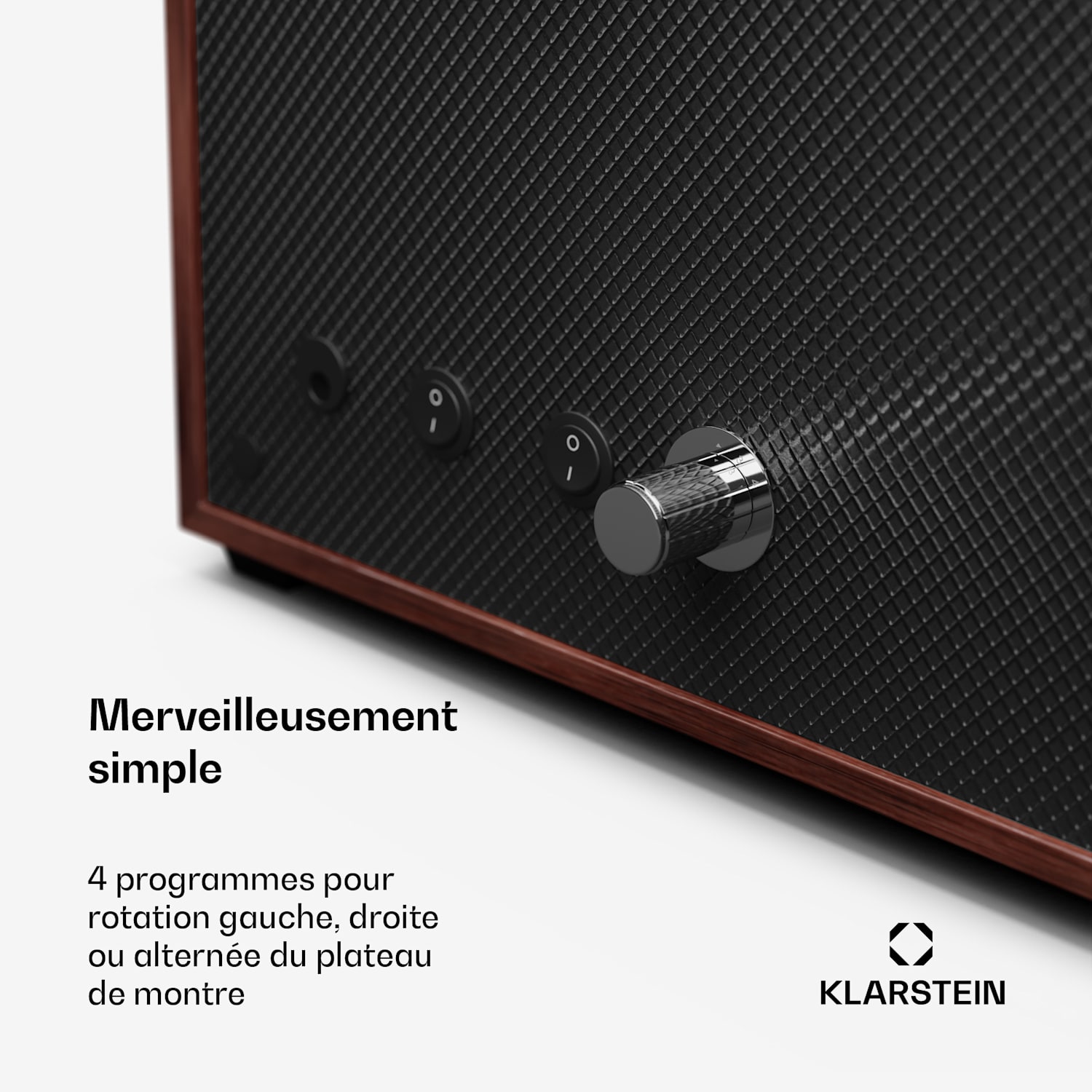 Brienz 6 remontoir de montre, 6 montres, 4 modes, aspect bois, éclairage intérieur bleu 6 montres | Noyer