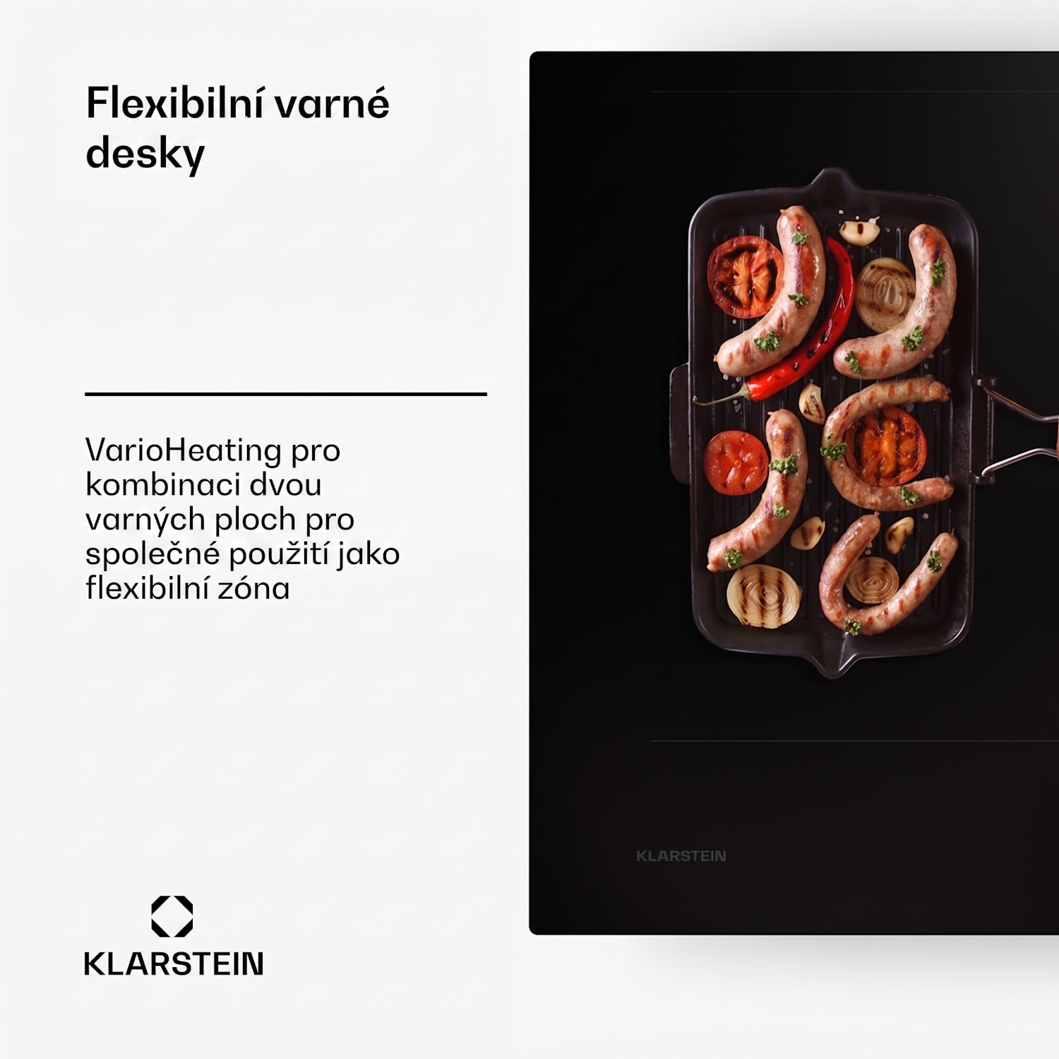 AirJet 90, Down Air System, indukční varná deska, zabudovaná digestoř DownAir, 754 m³/h, energetická třída A 