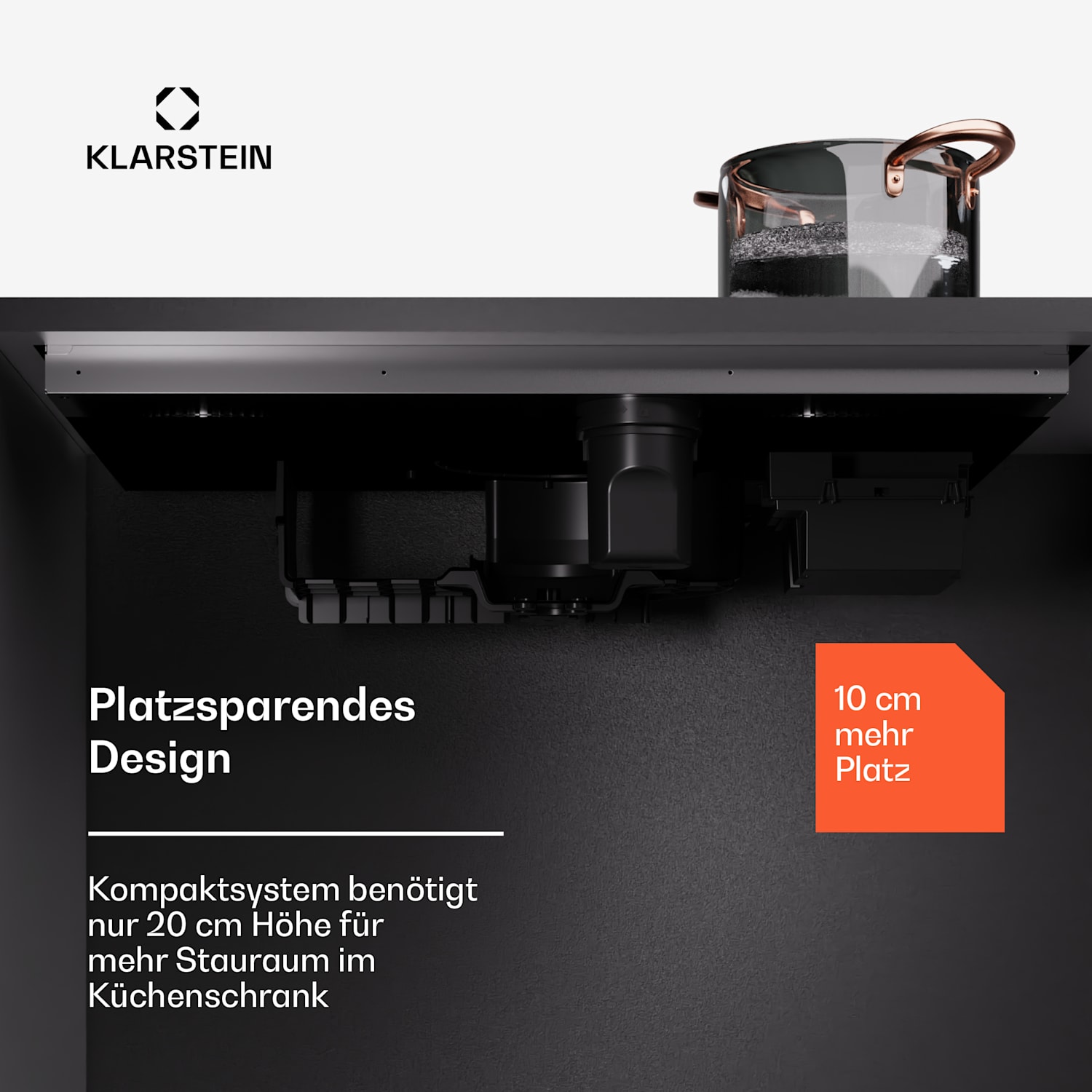 AirJet 90 Down Air System Induktionsherd + DownAir-Abzugshaube 754 m³/h A++ 90 cm | AirJet | Schwarz