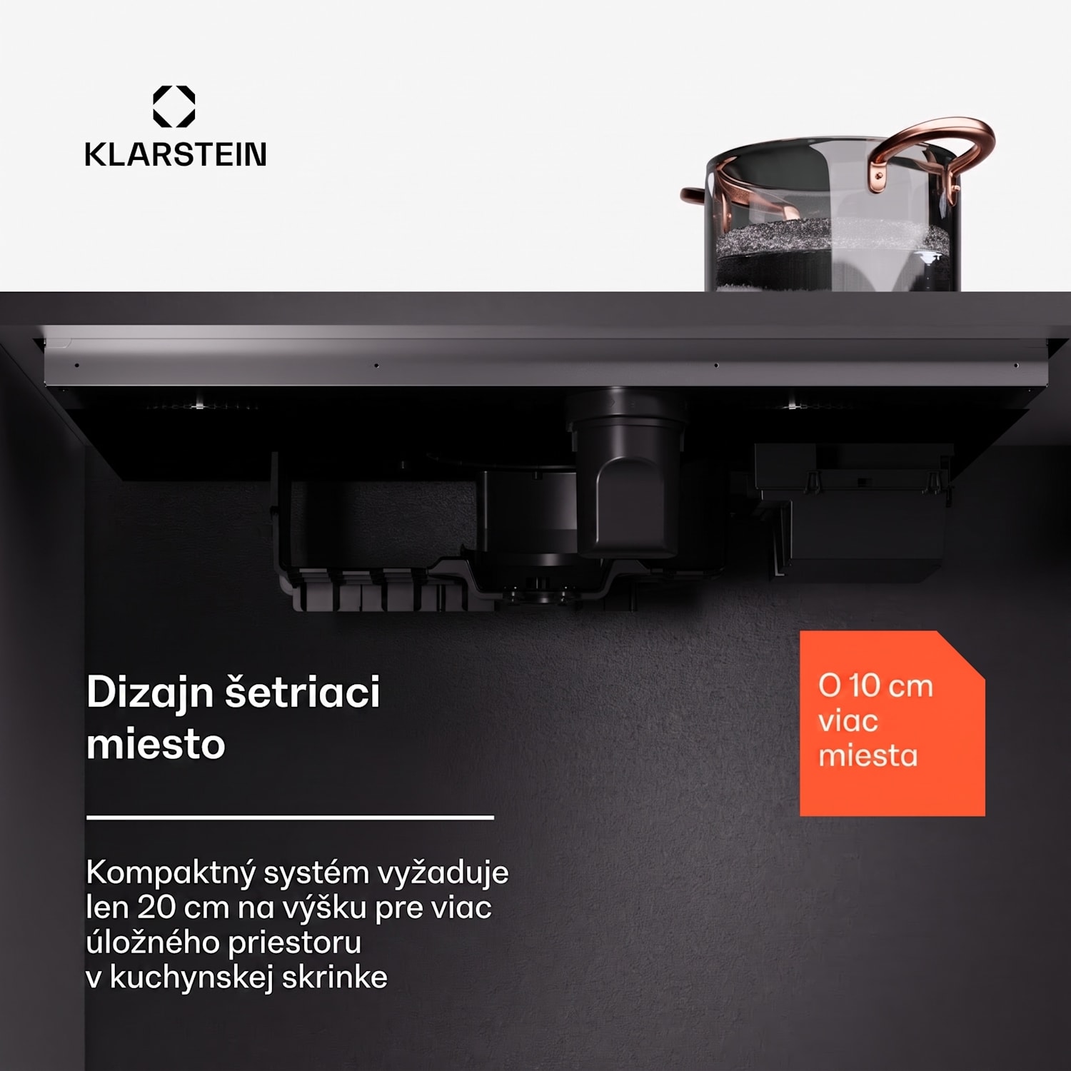 AirJet 90, Down Air System, indukčný sporák + DownAir-digestor, 754 m³/h, A 90 cm | AirJet | Čierna