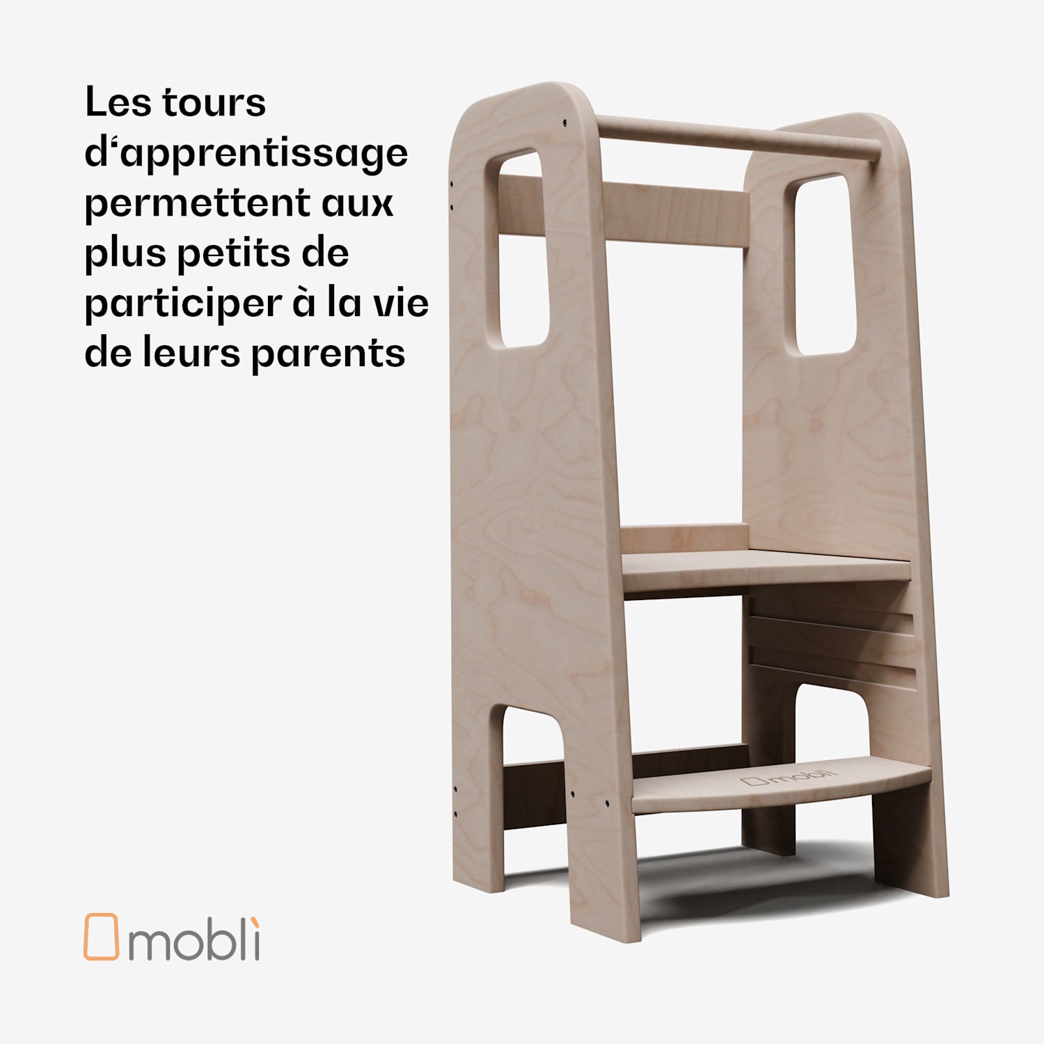 Ully Tour d'apprentissage multiplex Montessori 40,5x86x38 cm réglable en hauteur 