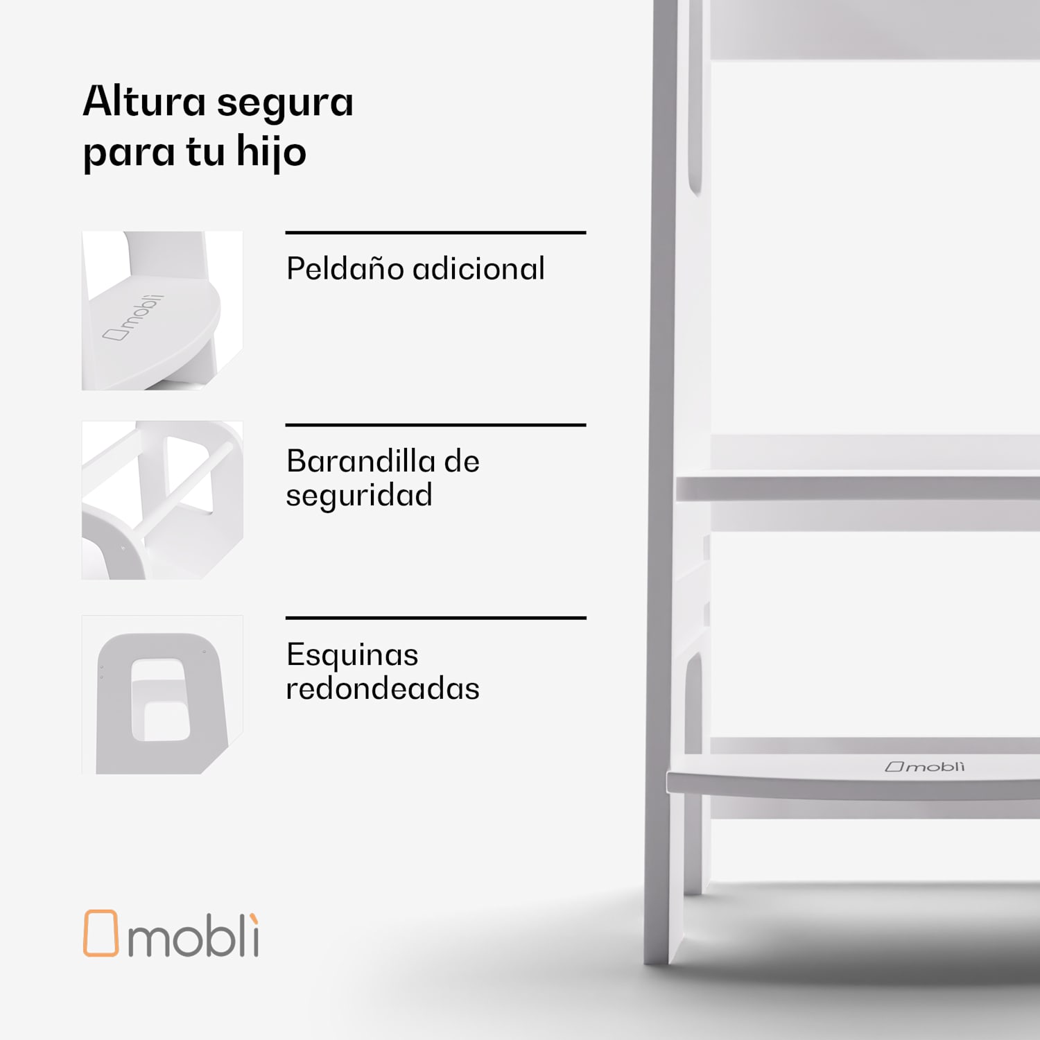 Ully Torre de Aprendizaje Montessori Multiplex 40, 5 x 86 x 38 cm altura regulable 