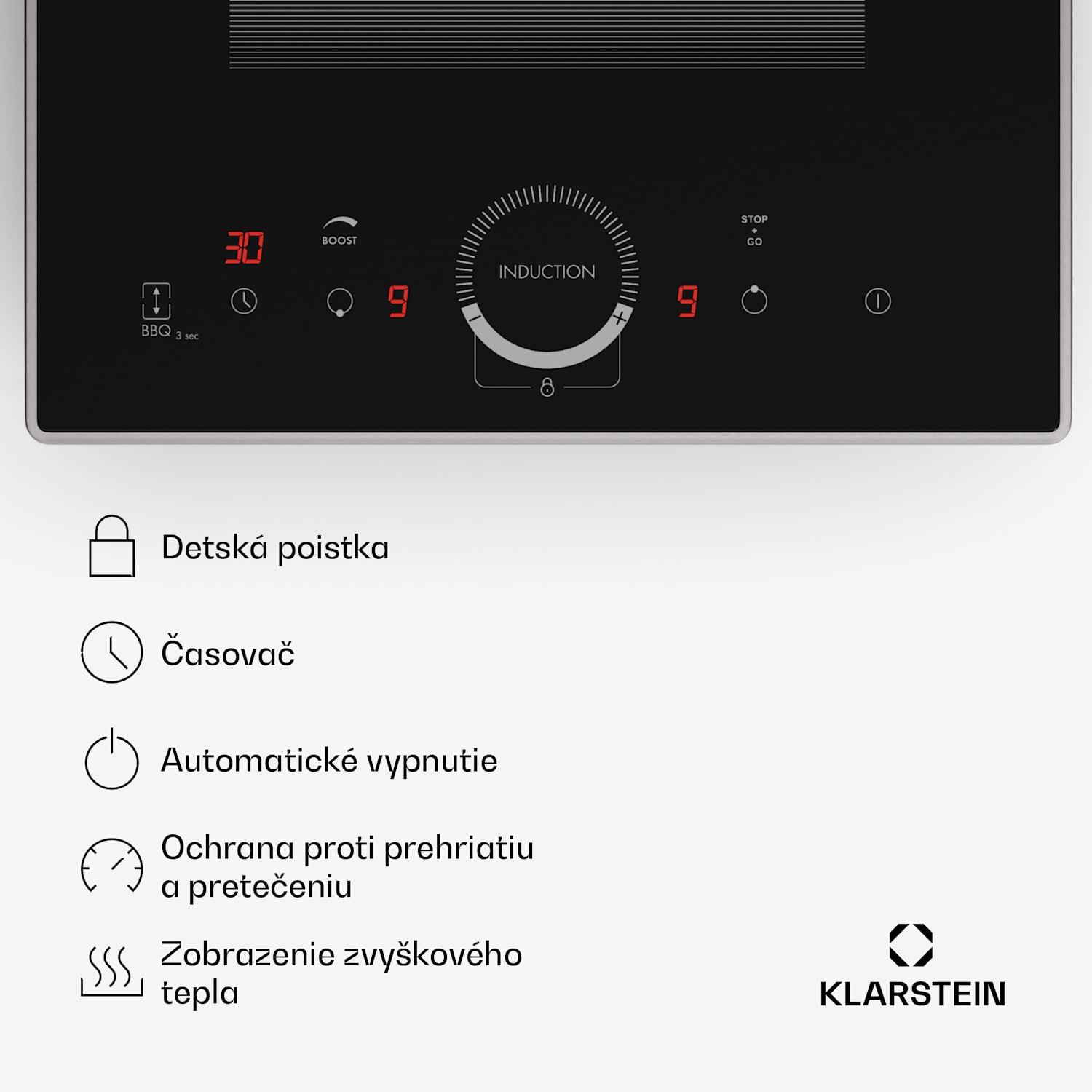 Delicatessa Domino Prime, vstavaná indukčná varná doska, 2 zóny, 3500 W Domino Prime | 30 cm | Čierna