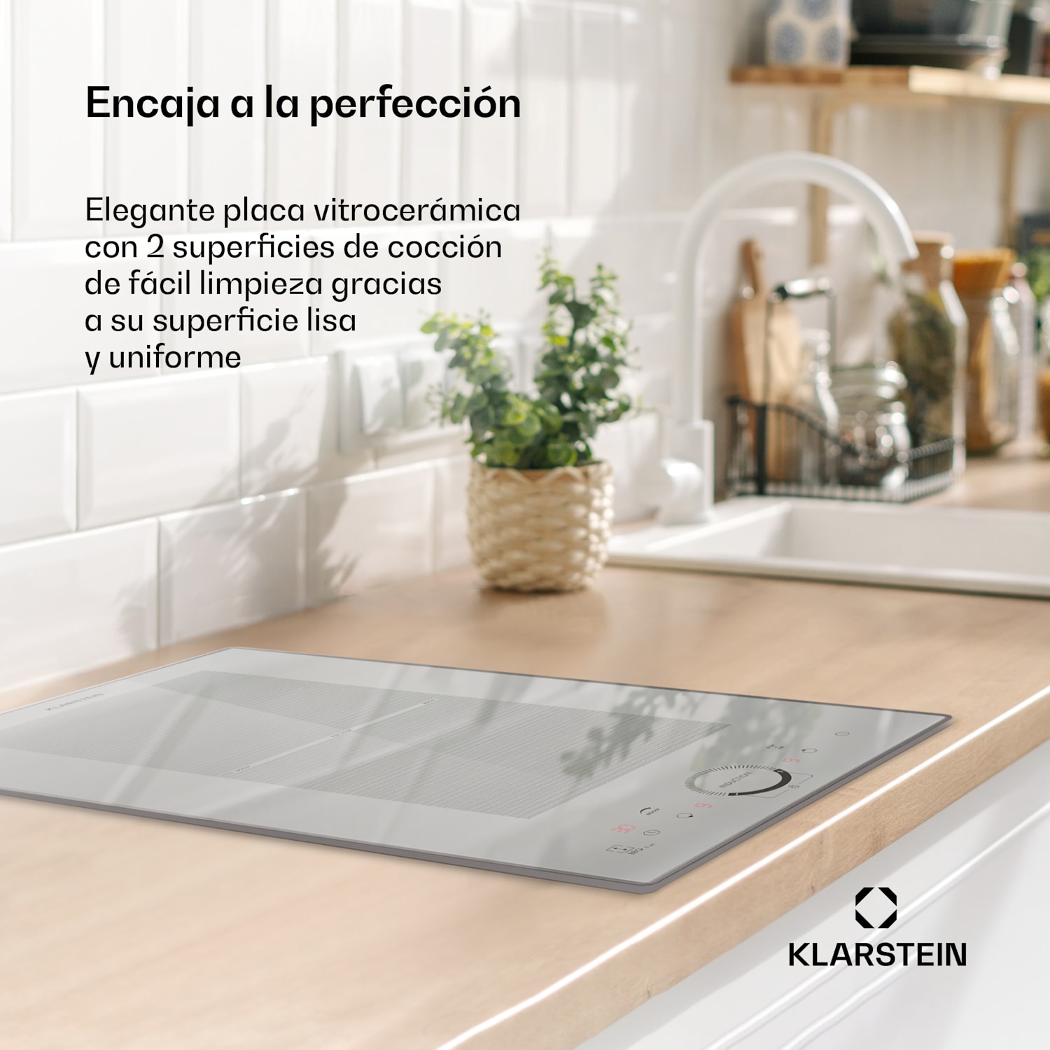 Delicatessa Domino Prime Placa de inducción encastrable 2 zonas 3500 W  Domino Prime | 30 cm | Blanco