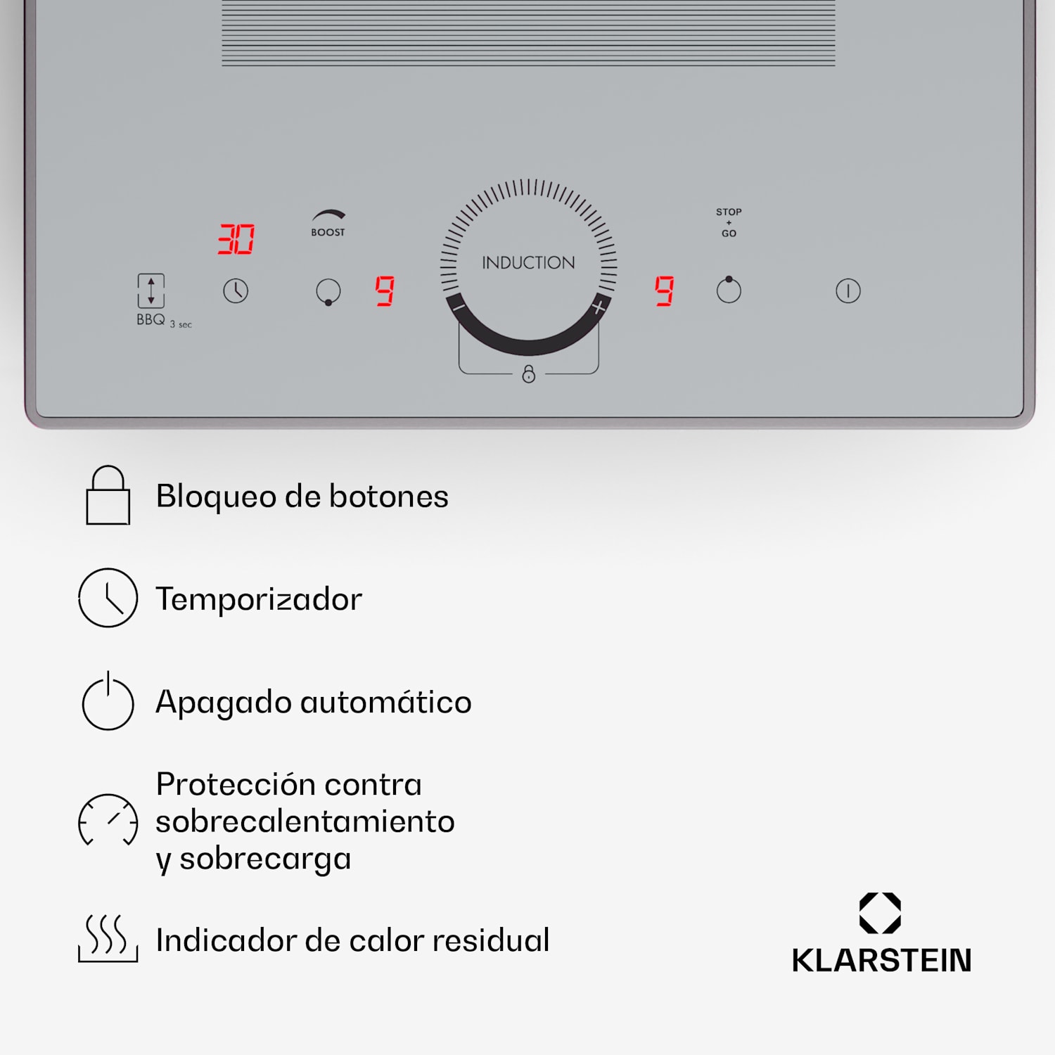 Delicatessa Domino Prime Placa de inducción encastrable 2 zonas 3500 W  Domino Prime | 30 cm | Blanco