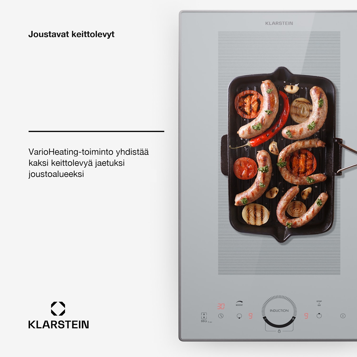 Delicatessa Domino Prime integroitava liesi induktio 2 aluetta 3500 W omavarainen 30 cm | 1 Joustoalue | Valkoinen