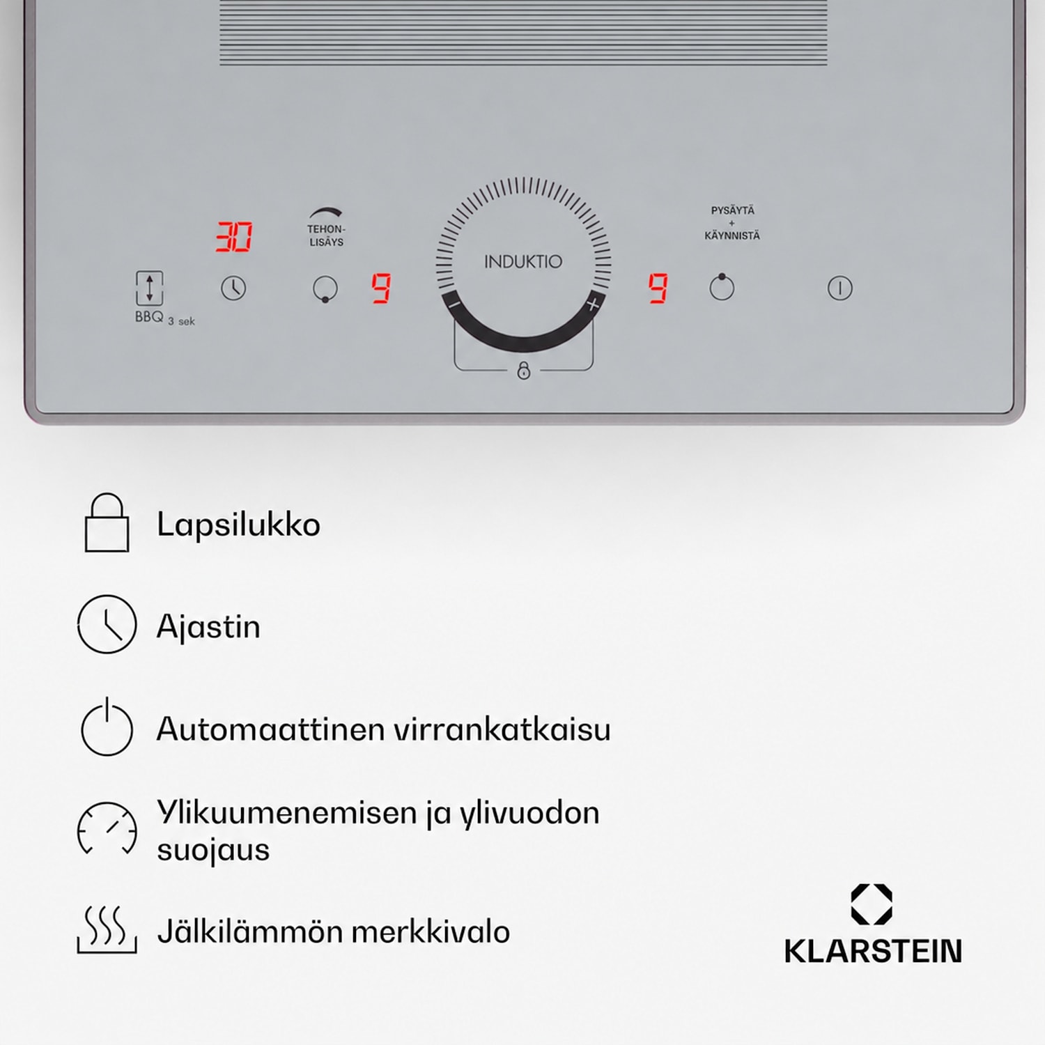 Delicatessa Domino Prime integroitava liesi induktio 2 aluetta 3500 W omavarainen 30 cm | 1 Joustoalue | Valkoinen