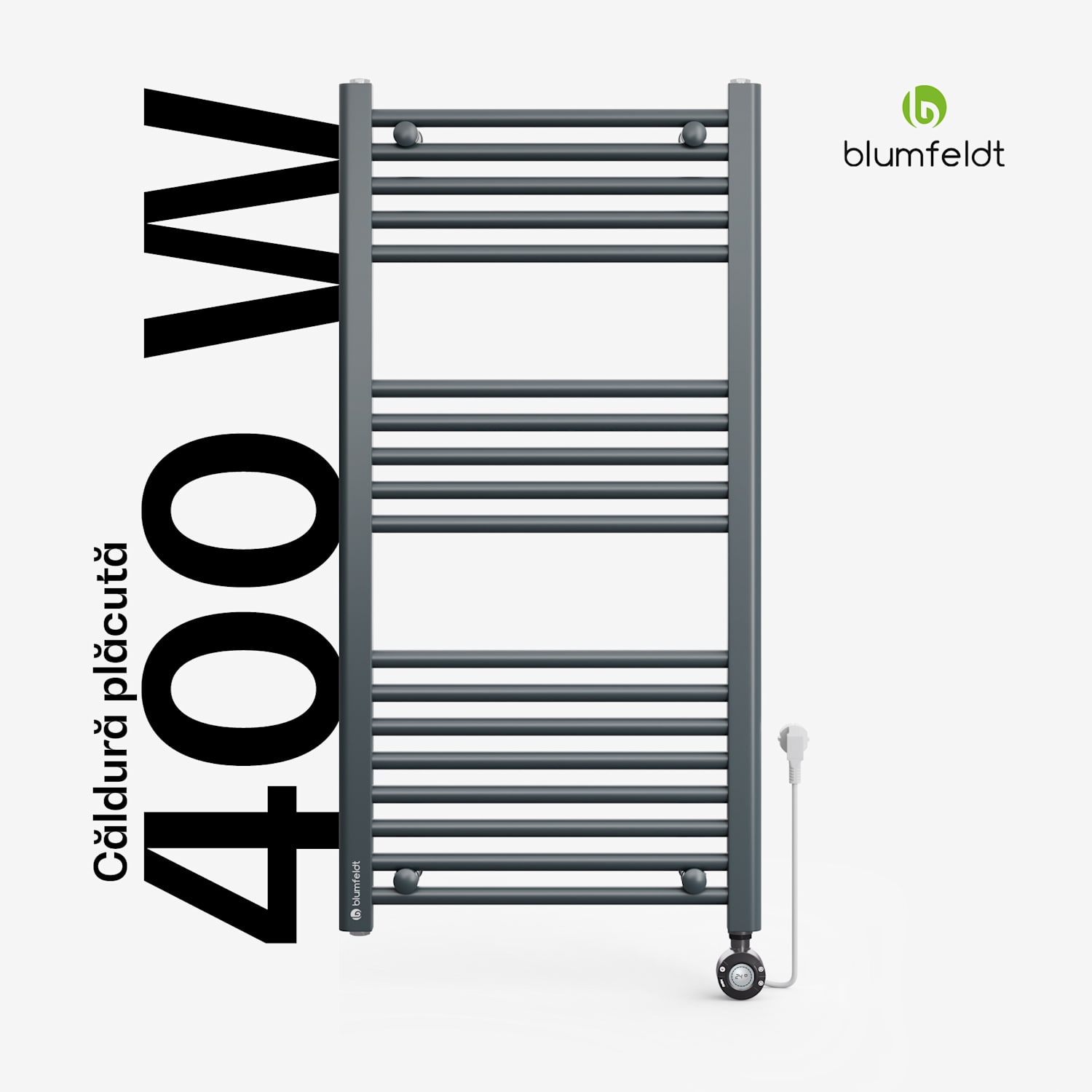 Harrison Smart, radiator electric Harrison Smart, 50 x 100 cm, 400 W, App, 3 încălzitoare de prosoape Antracit