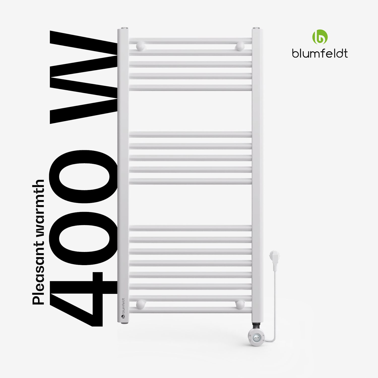 Harrison Smart elektrische radiator 400 W app 50 x 100 cm 3 handdoekwarmers Wit
