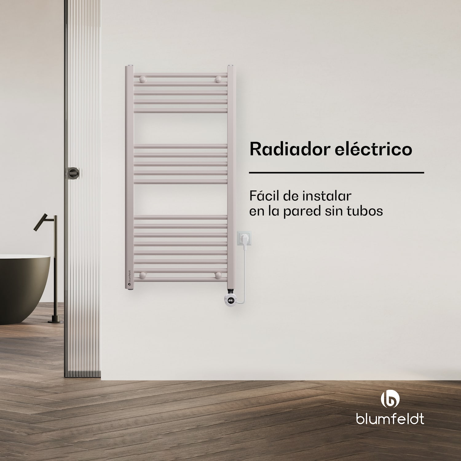 Radiador eléctrico Harrison Smart 400W App 50x100cm 3 calentadores de toallas Arena