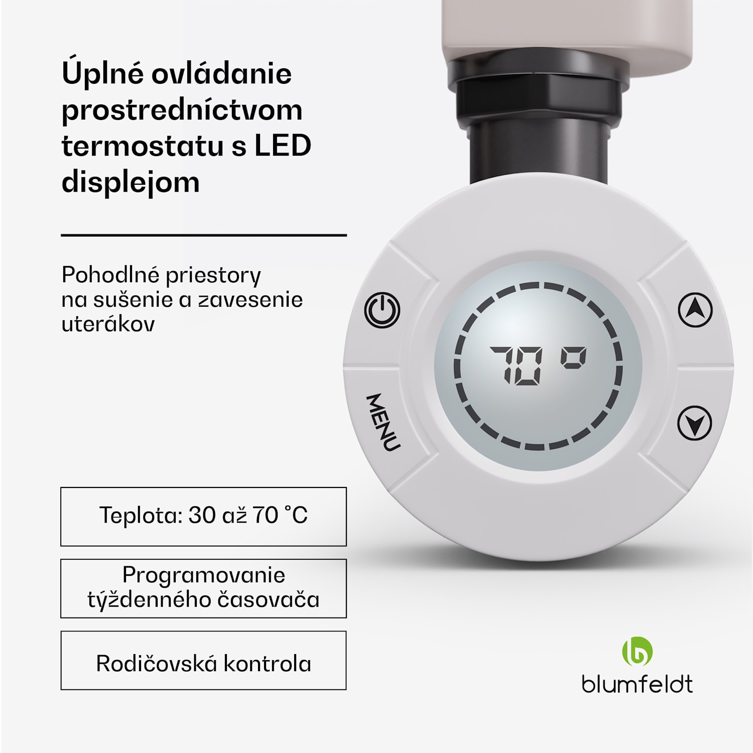 Harrison Smart, elektrický radiátor, 50 x 100 cm, 400 W, Aplikácia, 3 ohrievače uterákov Piesok
