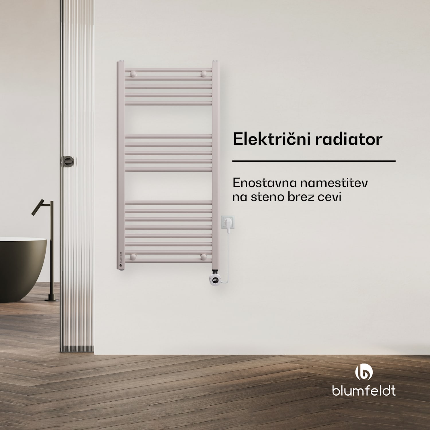 Harrison Smart, električni radiator, 50 x 100 cm, 400 W, Aplikacija, 3 grelniki brisač Pesek