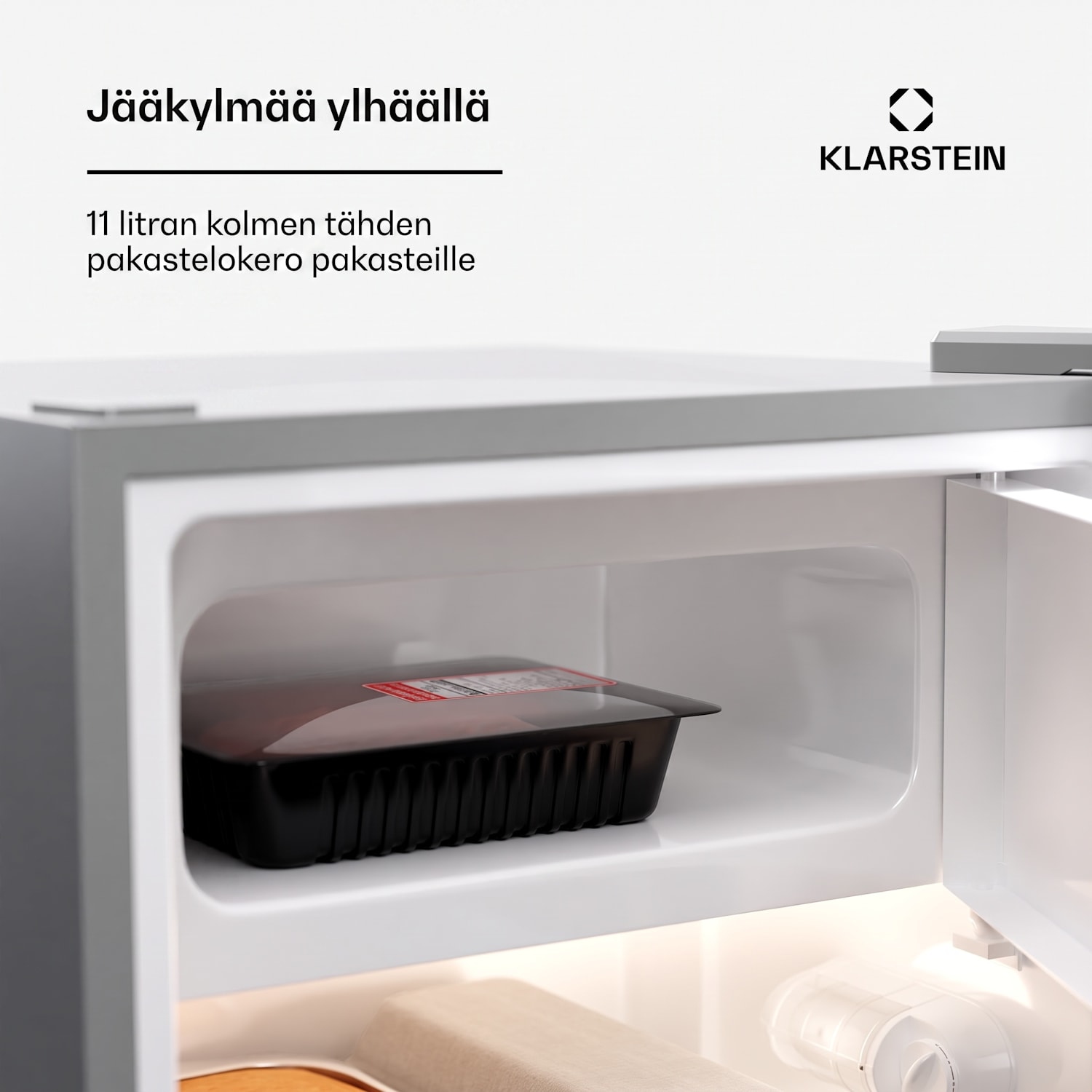 Cool Cousin -jääkaappipakastin 70/11 litraa 40 dB 2 tasoa Hopea Metallinen