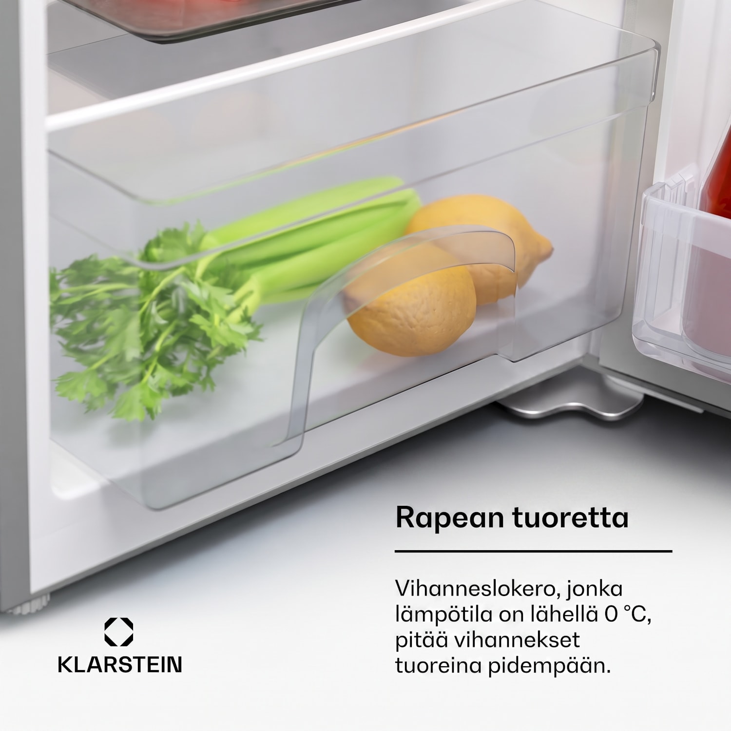 Cool Cousin -jääkaappipakastin 70/11 litraa 40 dB 2 tasoa Hopea Metallinen