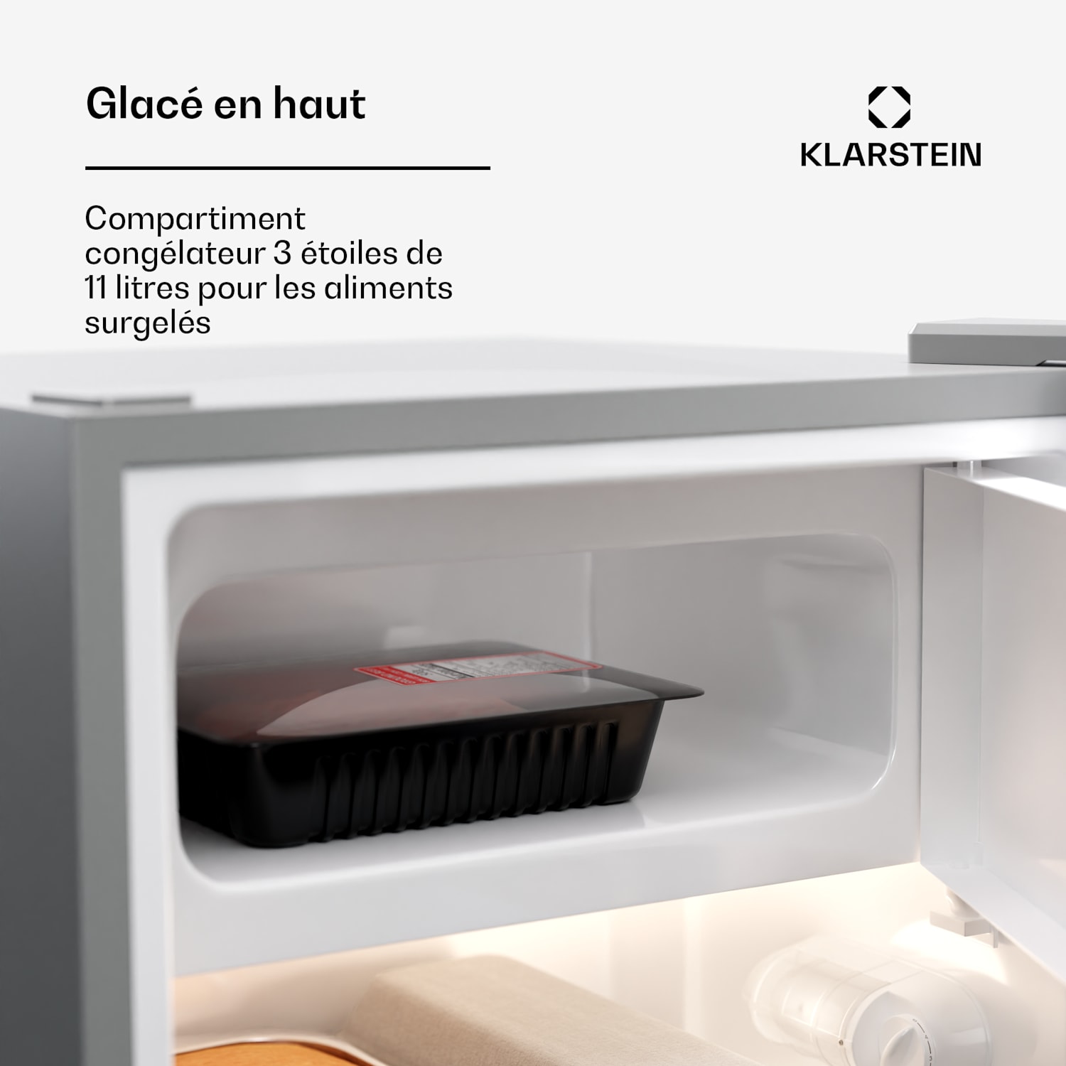 Cool Cousin koelvriescombinatie 70/11 liter 40 dB 2 niveaus Zilver Metallic