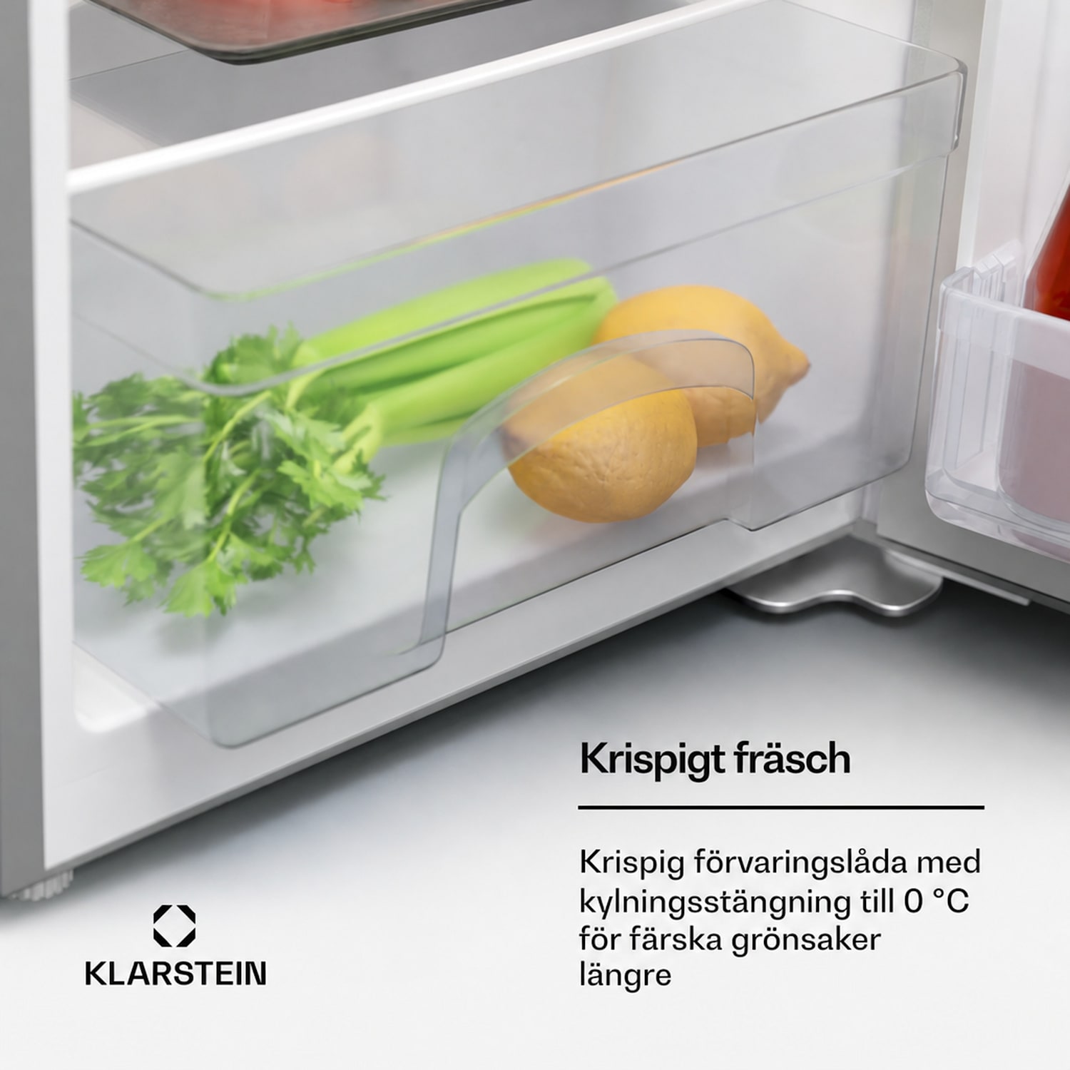 Cool Cousin kyl- och fryskombination 70/11 liter, 40 dB, 2 hyllplan Silver Metallic