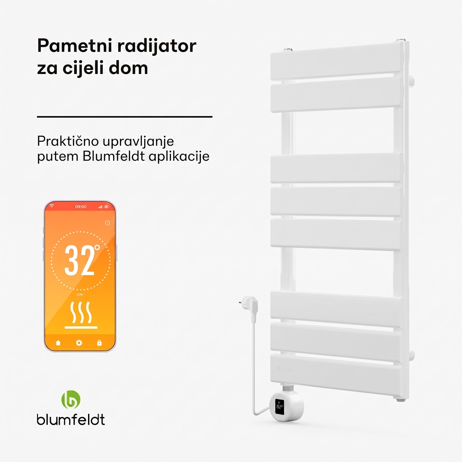 Fairmont Smart, radijator, 80 x 45 cm, 600 W 80 x 45 cm
