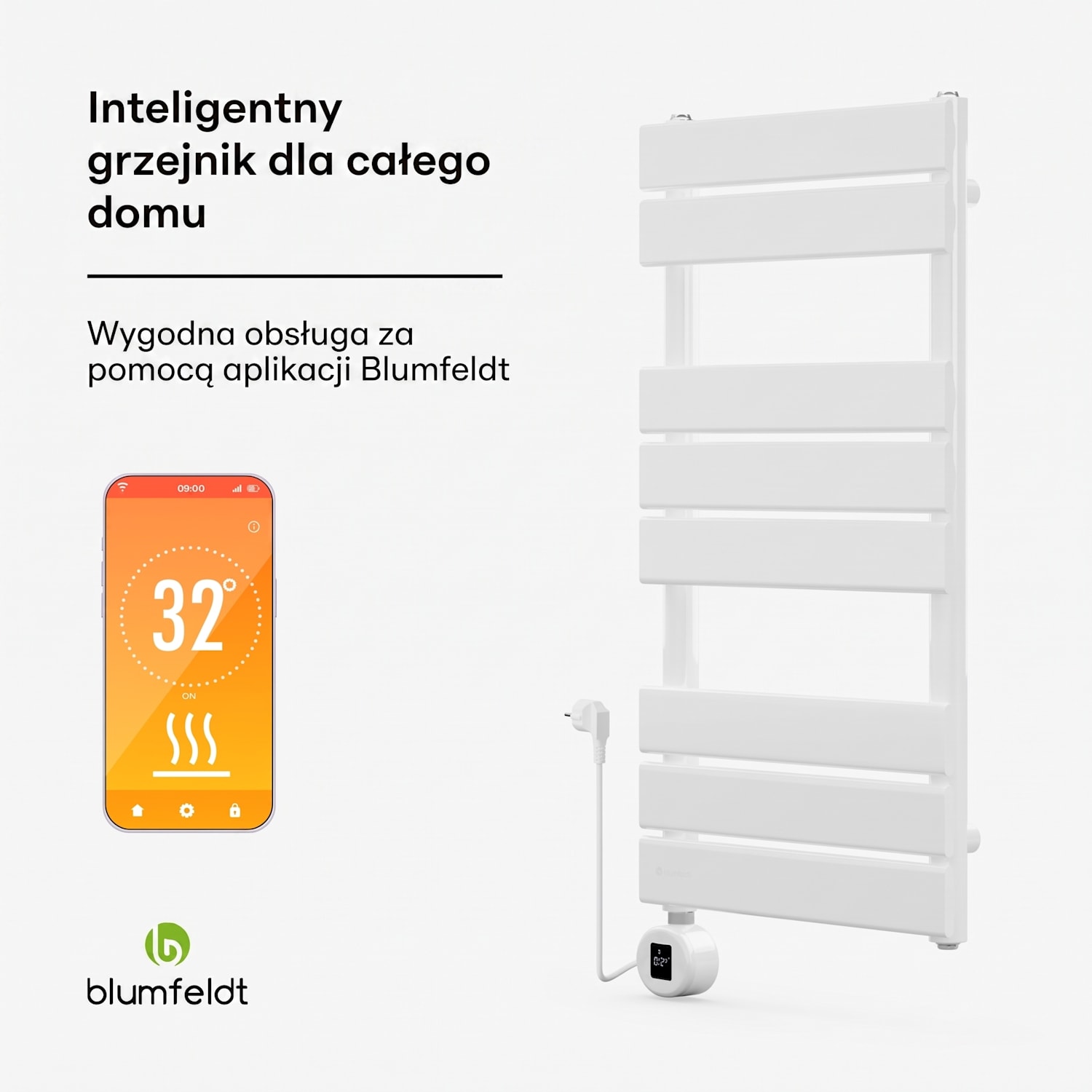 Fairmont Smart, grzejnik, 80 x 45 cm, 600 W 80 x 45 cm