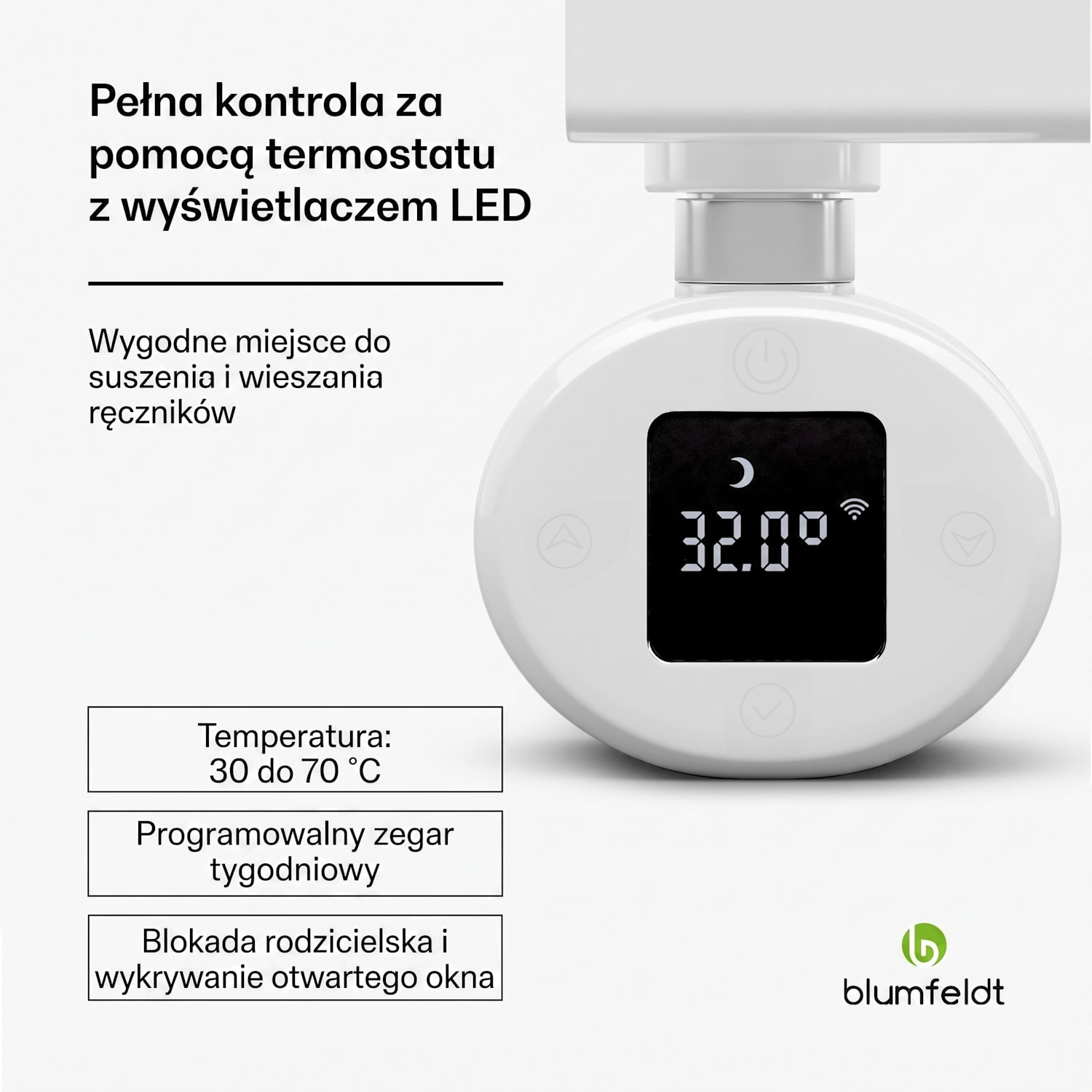 Fairmont Smart, grzejnik, 80 x 45 cm, 600 W 80 x 45 cm