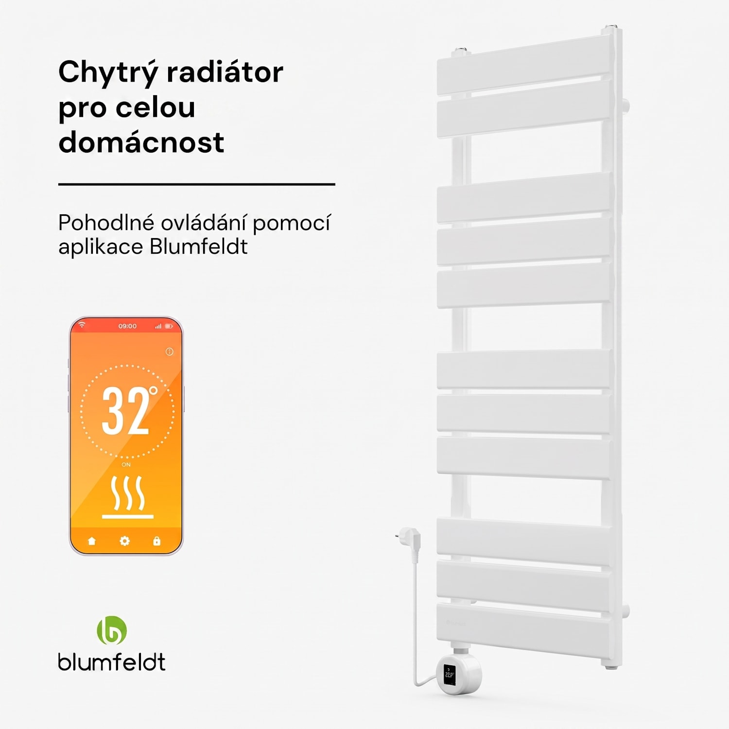 Fairmont Smart, radiátor, 107 x 50 cm, 800 W Rozměr 107 x 50 cm