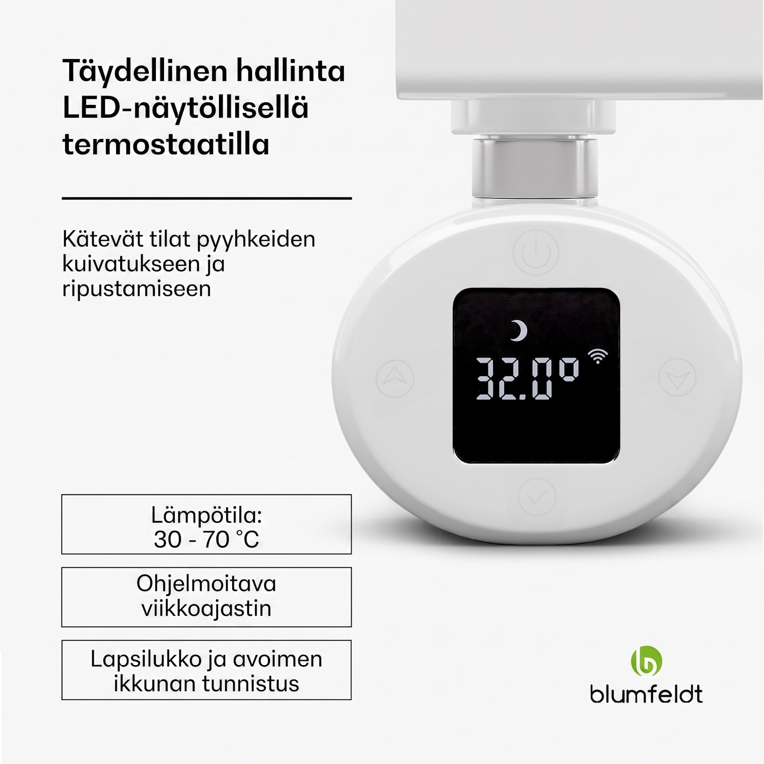 Fairmont Smart lämmitin 107 x 50 cm 800 W 107x50 cm