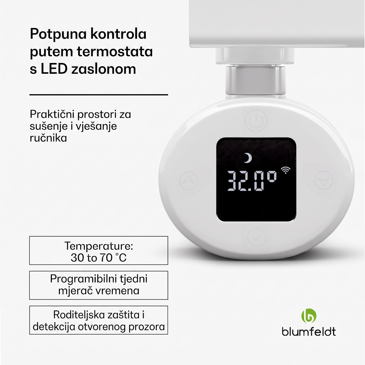 Fairmont Smart, radijator, 107 x 50 cm, 800 W 107x50 cm