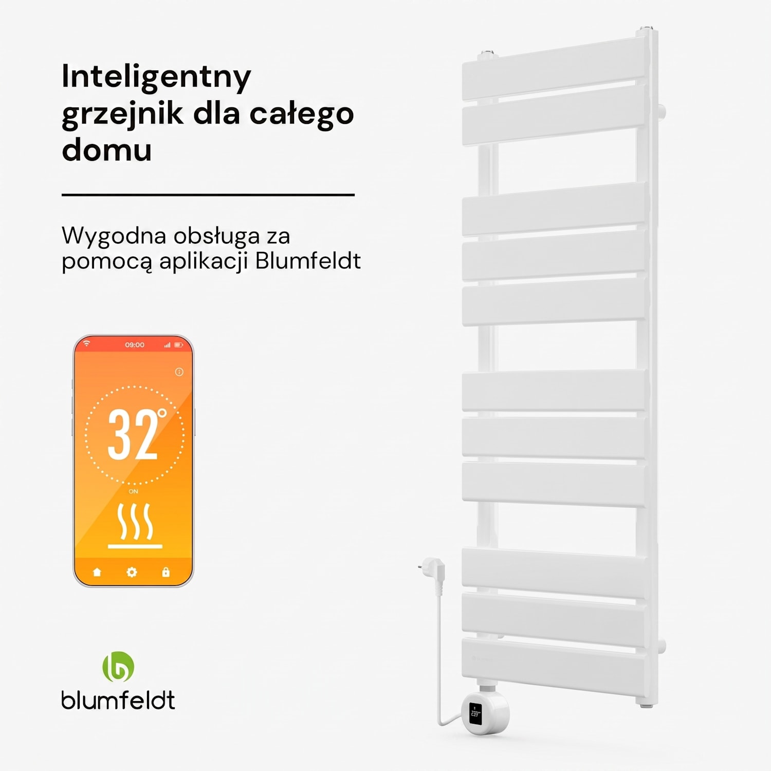 Fairmont Smart, grzejnik, 107 x 50 cm, 800 W 107x50cm