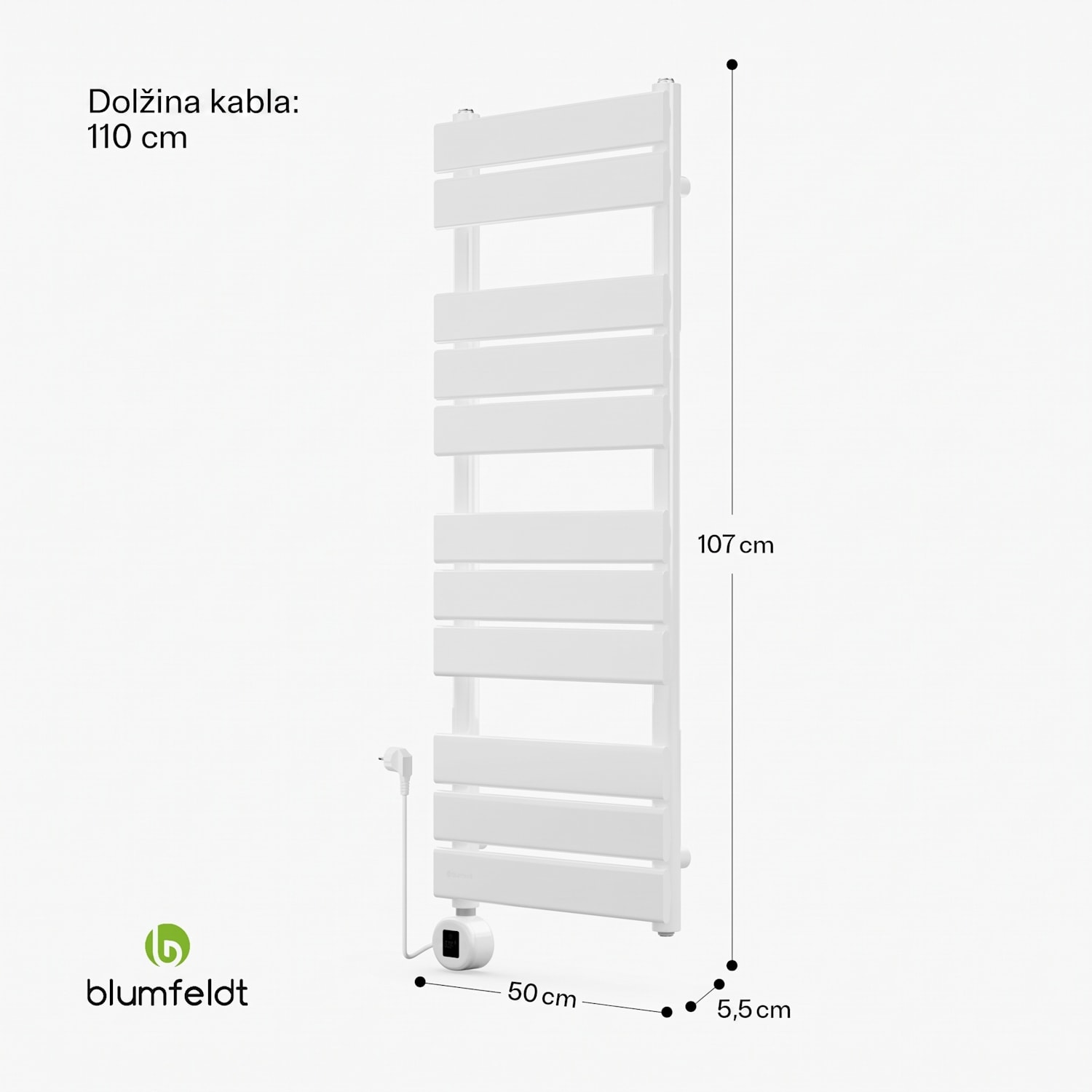 Fairmont Smart, radiator, 107 x 50 cm, 800 W 107 x 50 cm