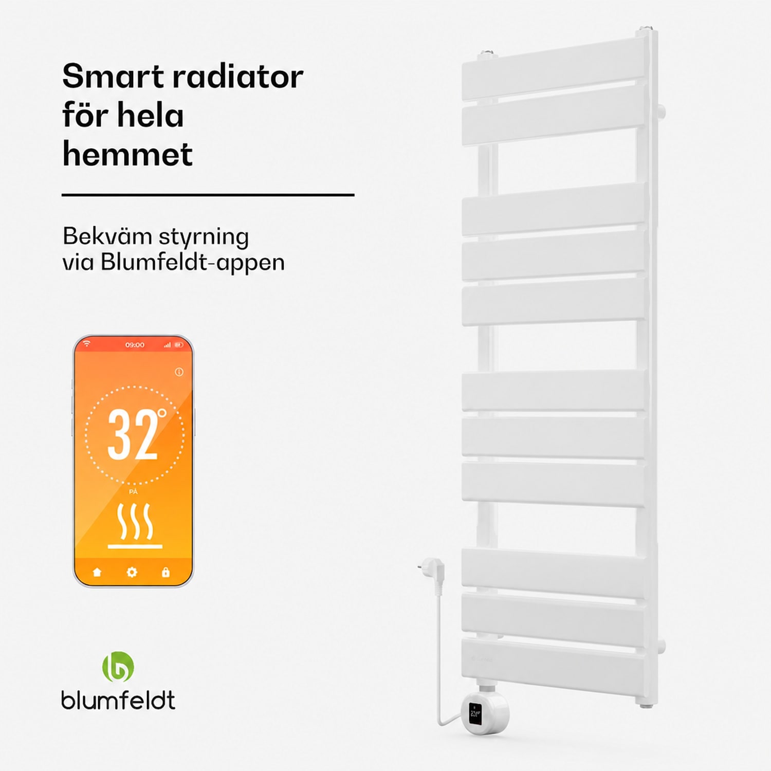 Fairmont Smart-värmeelement 107 x 50 cm, 800 W 107x50 cm