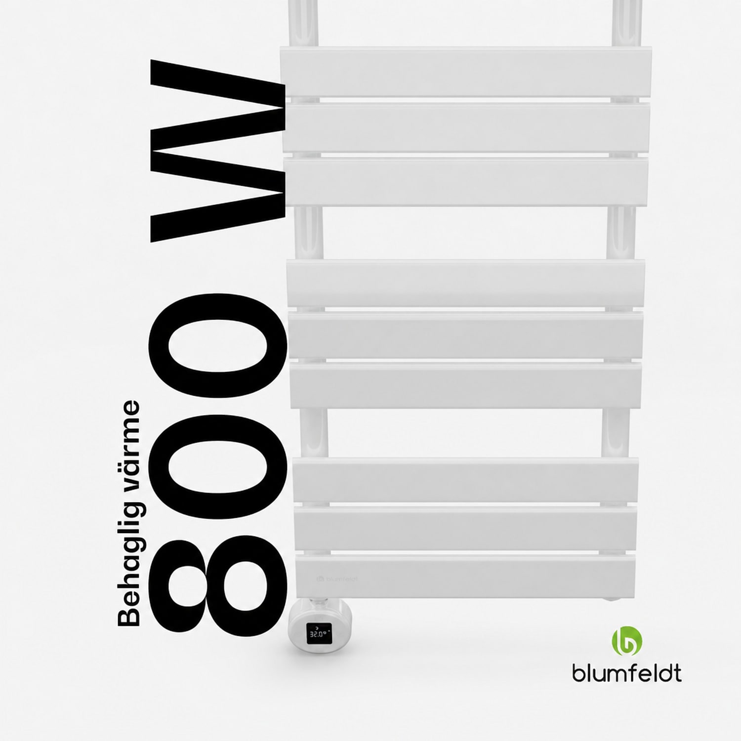 Fairmont Smart-värmeelement 107 x 50 cm, 800 W 107x50 cm