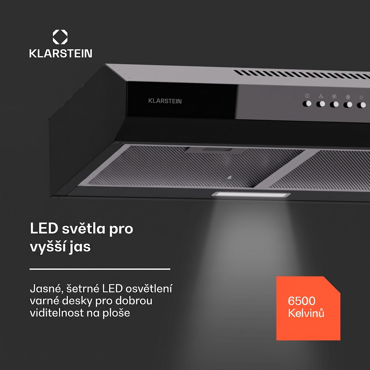 Contempo 60, digestoř, 60 cm, podskříňková, 200 m³/h, LED, akryl, nerezavějící ocel 60 cm | Negro