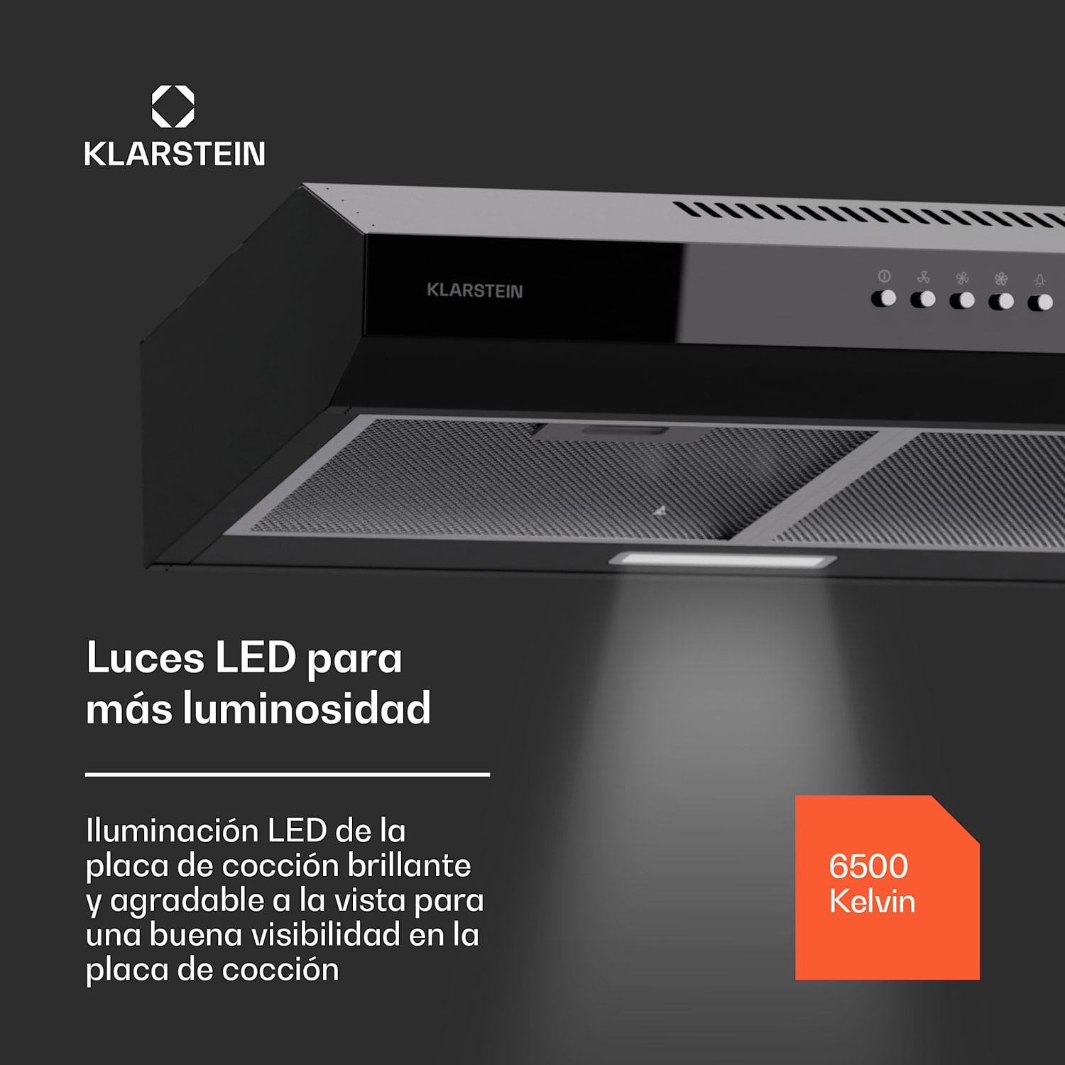 Campana extractora empotrada Contempo 60 60cm 200m³/h LED acero inoxidable acrílico 60 cm | Negro