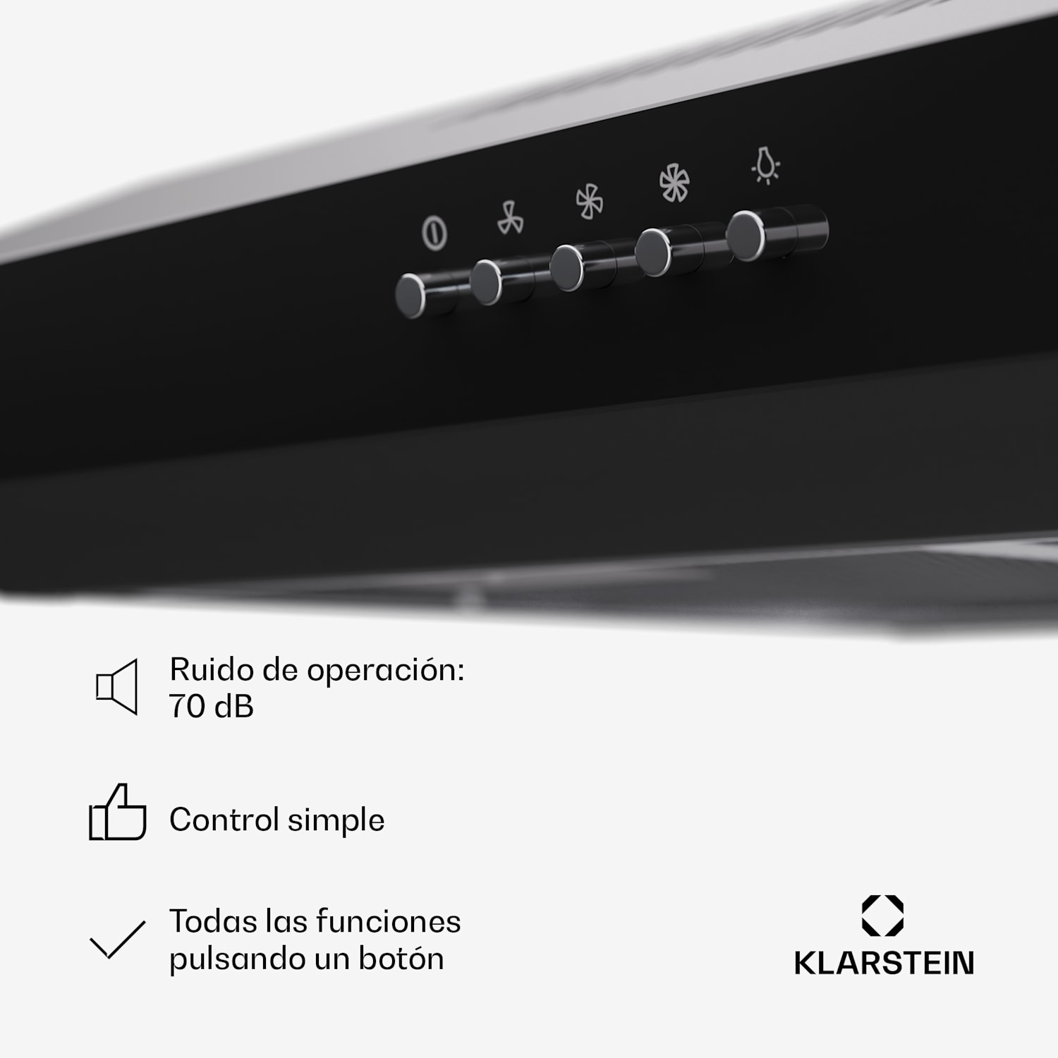 Campana extractora empotrada Contempo 60 60cm 200m³/h LED acero inoxidable acrílico 60 cm | Negro