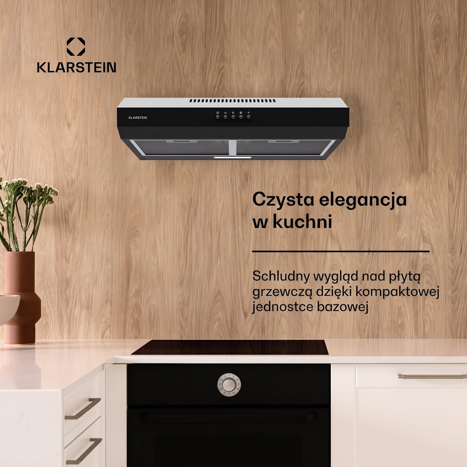 Contempo 60, wyciąg podblatowy, 60 cm, 200 m³/h, LED, stal nierdzewna, akryl 60 cm | Črna