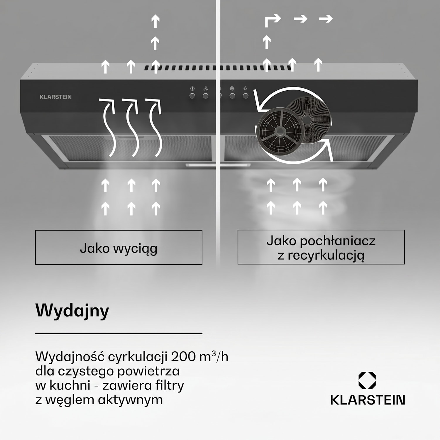 Contempo 60, wyciąg podblatowy, 60 cm, 200 m³/h, LED, stal nierdzewna, akryl 60 cm | Črna
