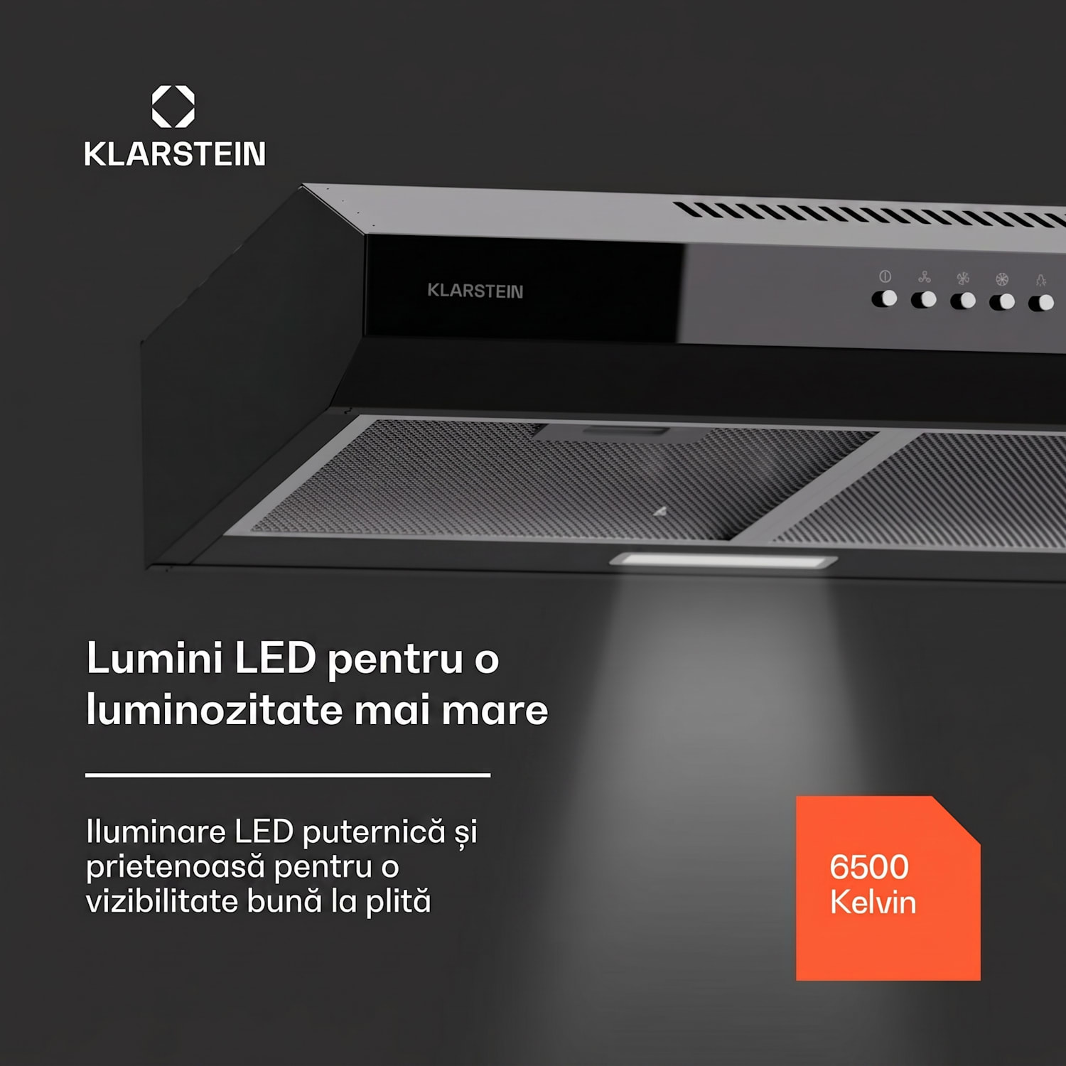 Contempo 60, hota, 60 cm, sub dulap, 200 m³/h, LED, acril, otel inoxidabil 60 cm | Negru