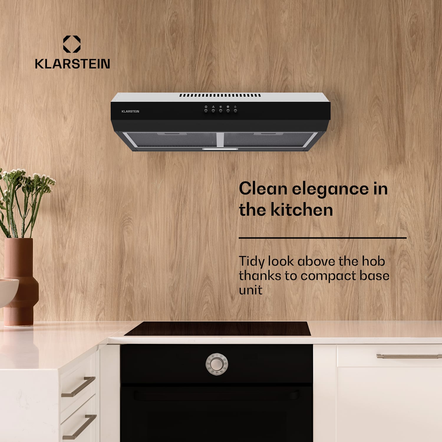 Contempo 60, абсорбатор, 60 см, под шкаф, 200 м³/ч, LED, акрил, неръждаема стомана 