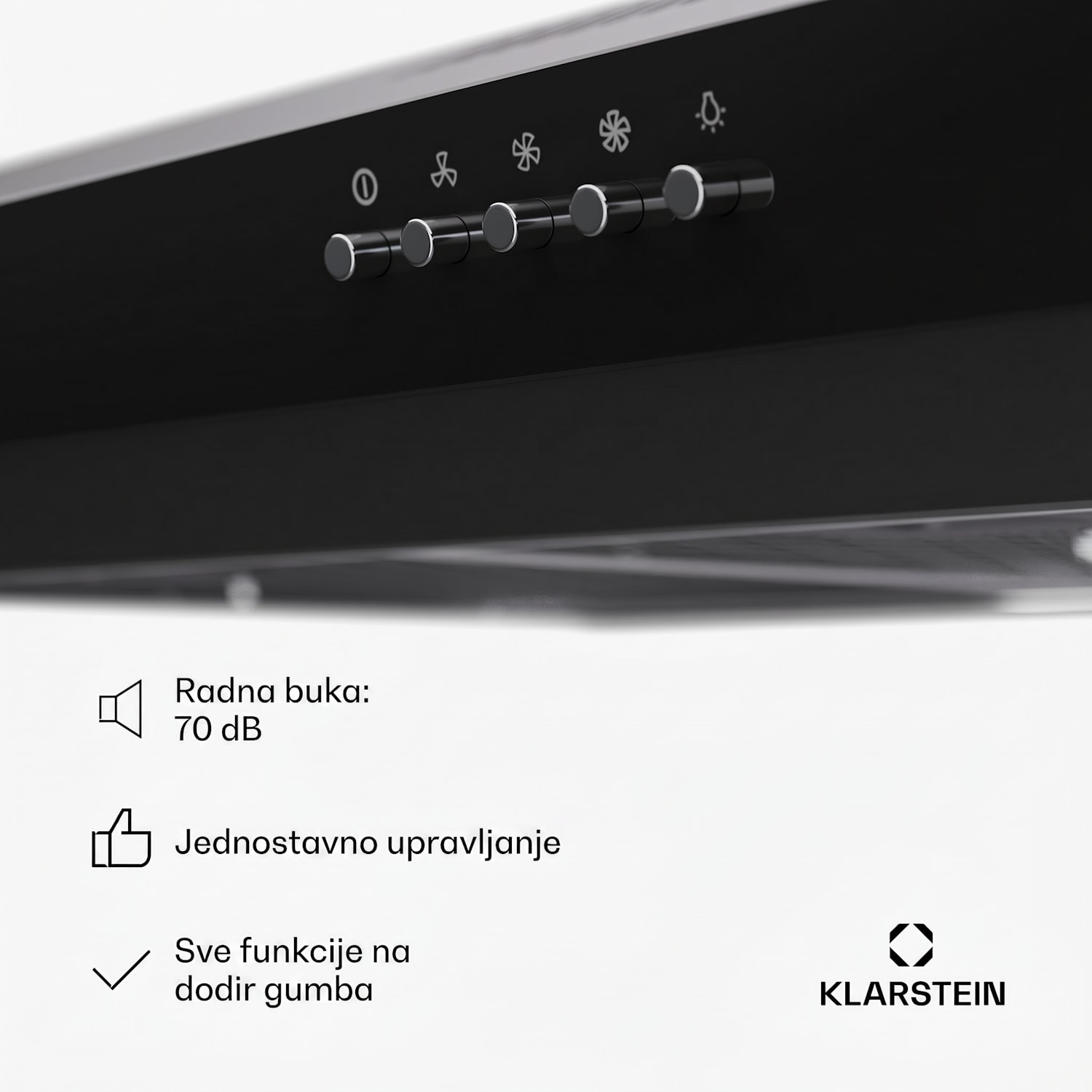 Contempo 90 napa ispod ormarića 90 cm | Crna