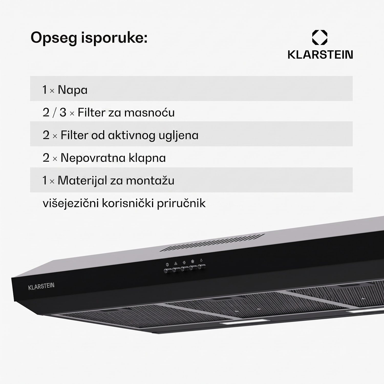 Contempo 90 napa ispod ormarića 90 cm | Crna