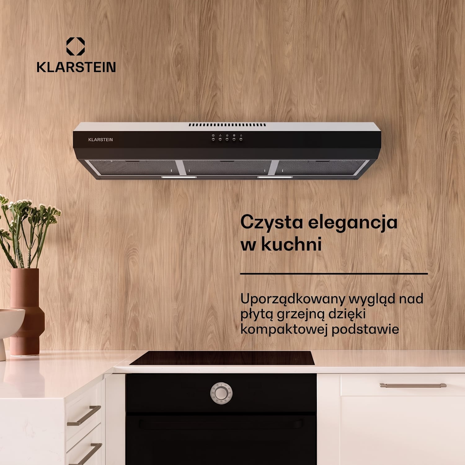 Contempo 90 okap wyciągowy podblatowy 90 cm | Czarny
