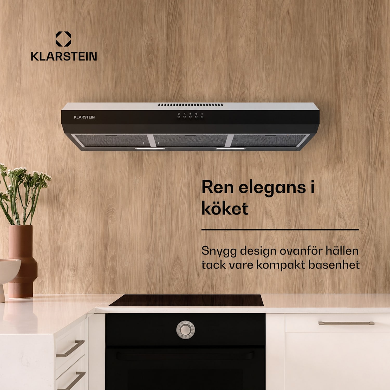 Contempo 90 Underbyggd fläkt 90 cm | Svart