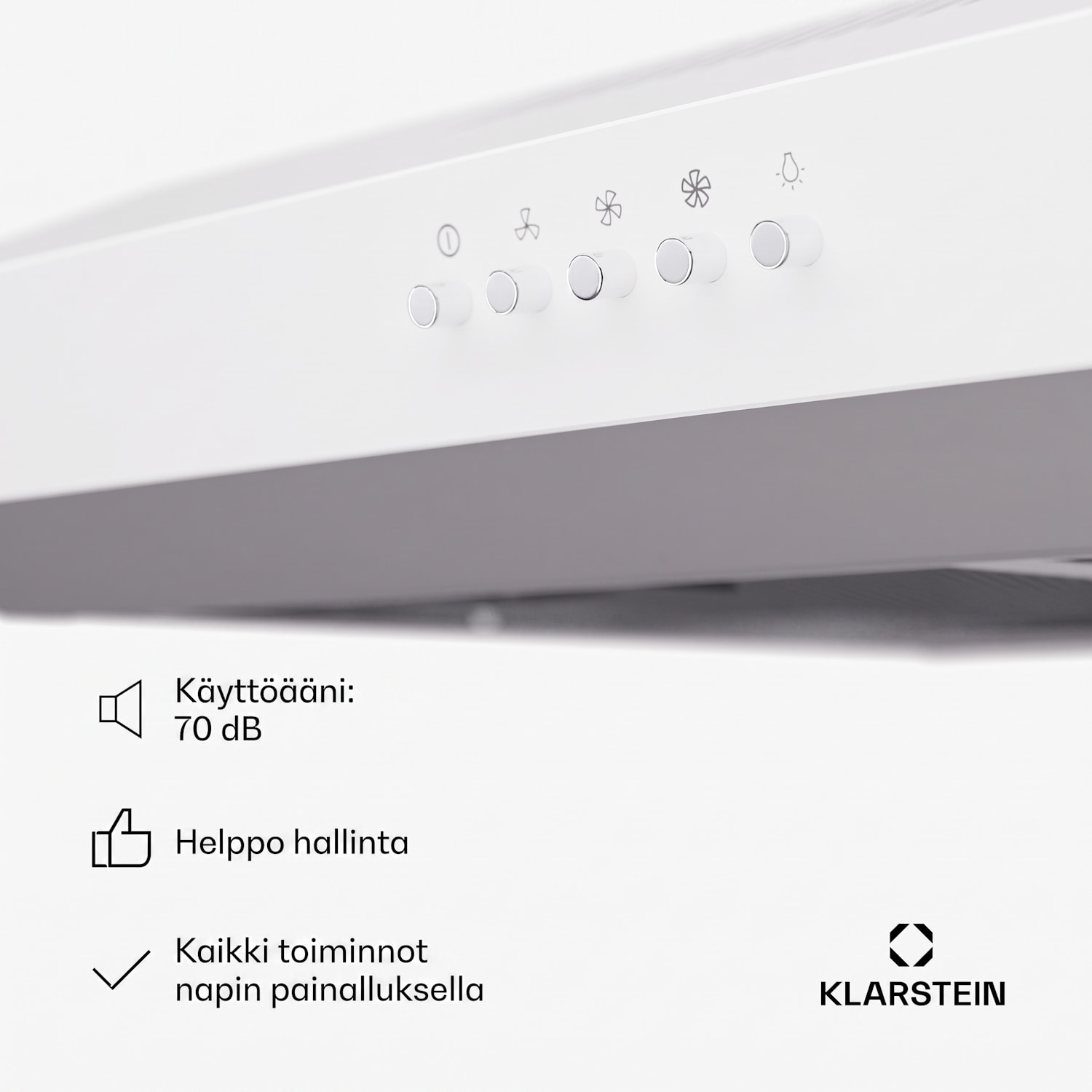 Contempo 60 alakaappituuletin 60 cm 200 m³/h LED ruostumaton teräs akryyli 60 cm | Valkoinen