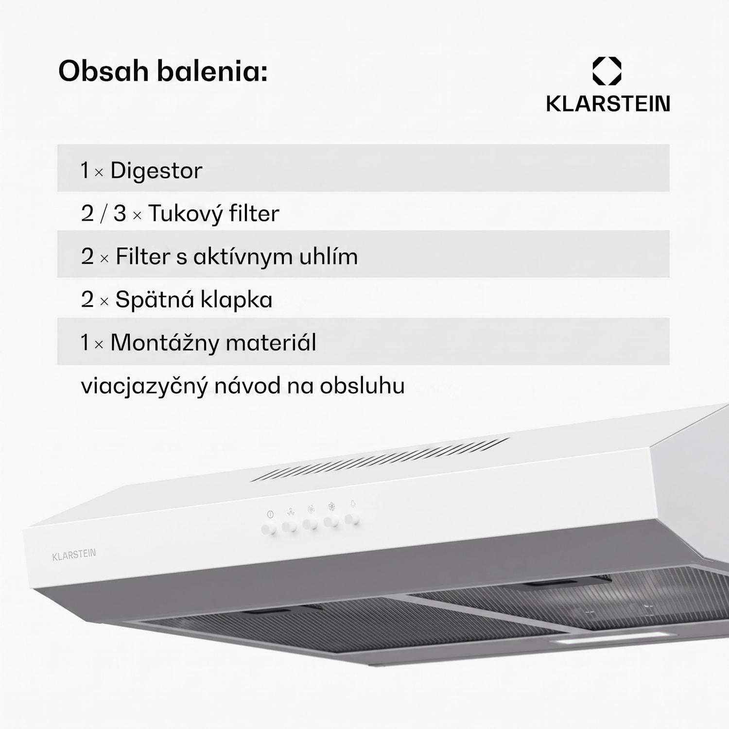Contempo 60, digestor, 60 cm, podskrinkový, 200 m³/h, LED, akryl, nehrdzavejúca oceľ 60 cm | Biela