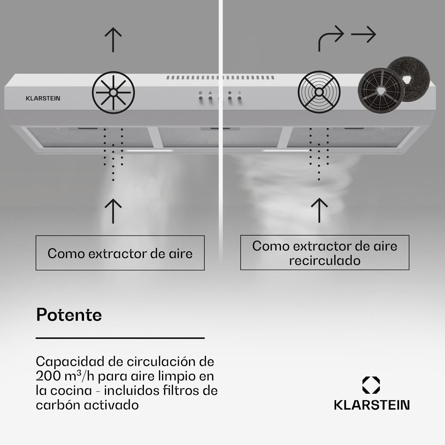 Campana extractora empotrada Contempo 90 90cm 200m³/h LED acero inoxidable acrílico 90 cm | Blanco