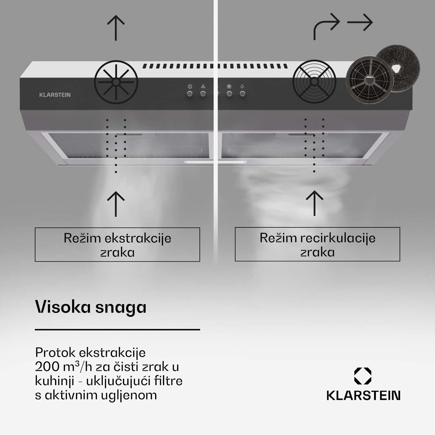Contempo 60, napa, 60 cm, podkabinet, 200 m³/h, LED, akril, nehrđajući čelik 60 cm | Srebro