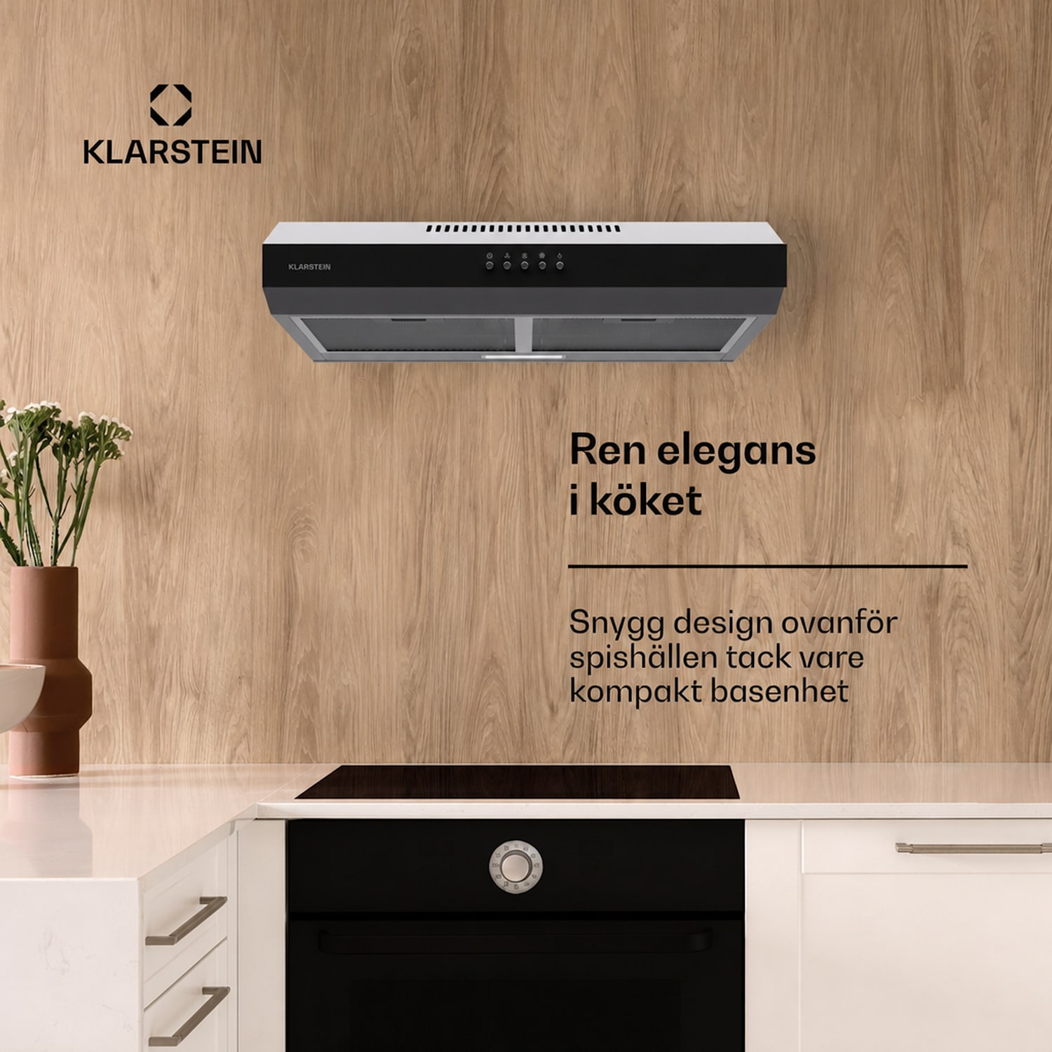 Contempo 60 integrerad köksfläkt 60 cm 200 m³/h LED rostfritt stål akryl 60 cm | Silver